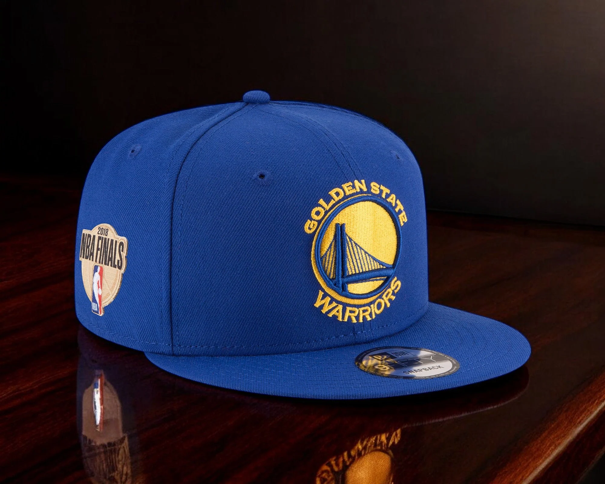 Men's New Era NBA Gsw Warriors 2018 Finals Sidepatch 9Fifty Snapback - Image 3
