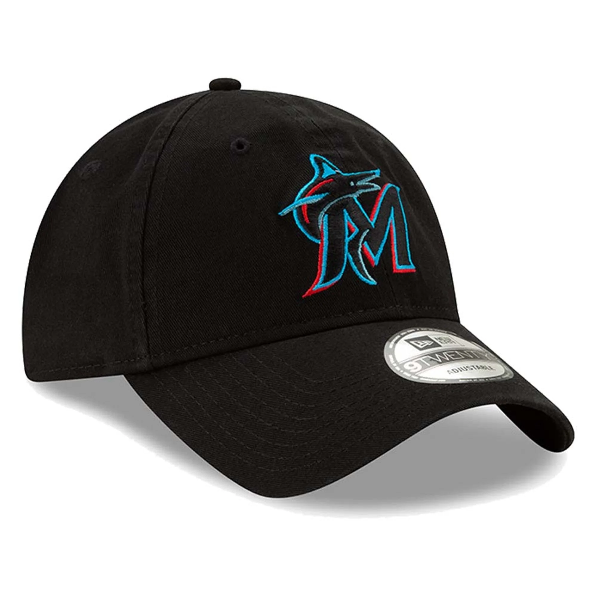 Men's New Era MLB Miami Marlins 920 Core Classic Strapback - Black - Image 3