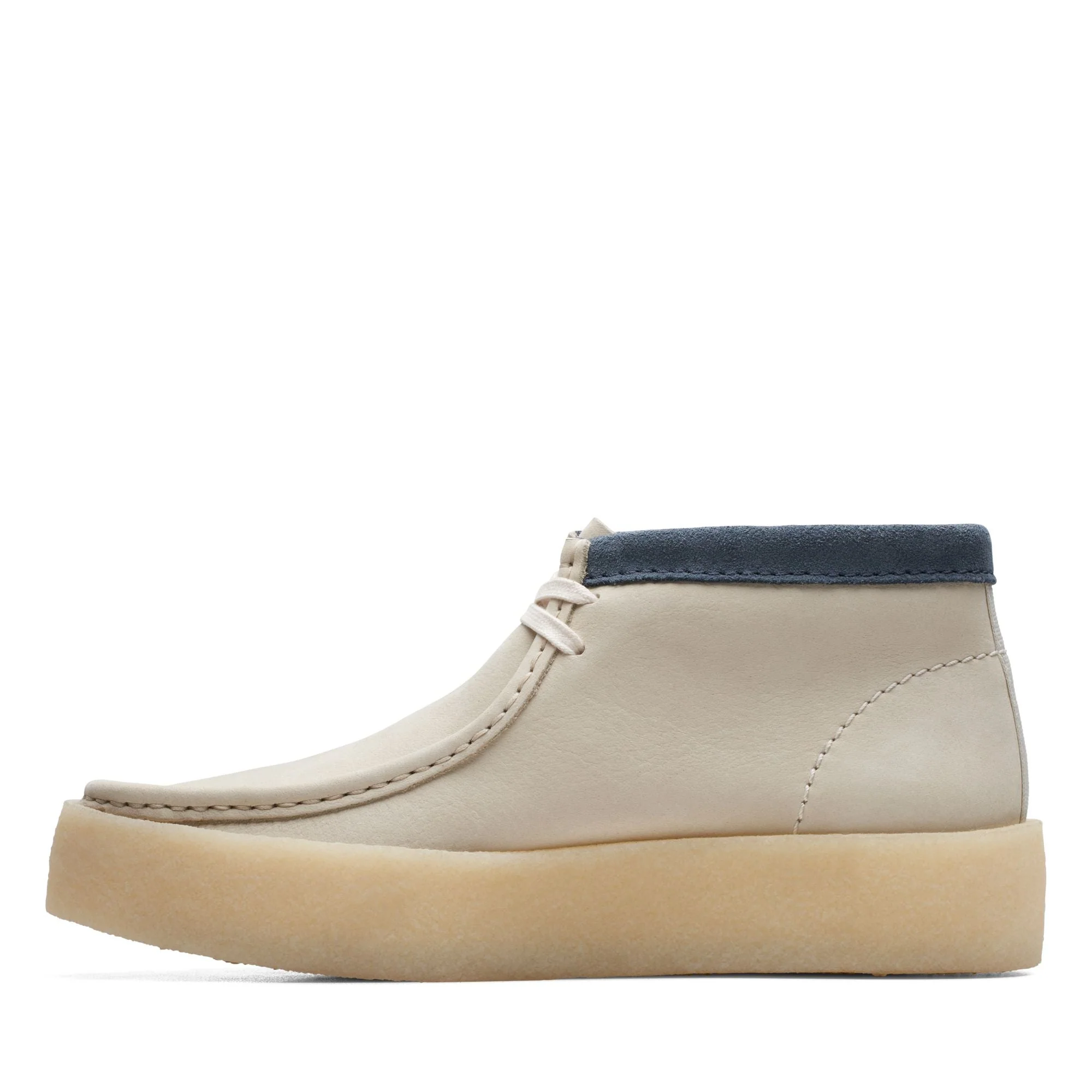 Men's Clarks Wallabee Cup Boot - White Nubuck - Image 5