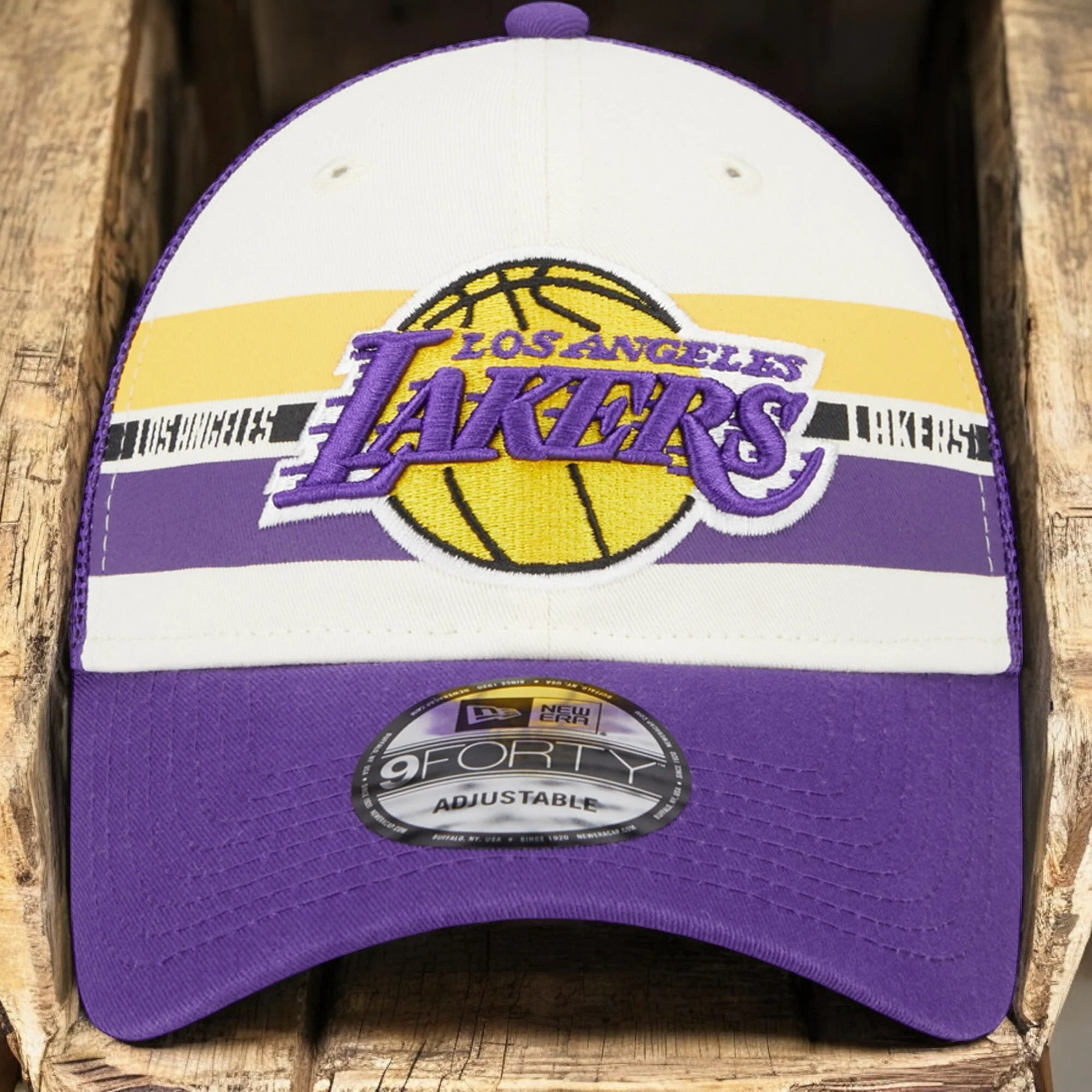 Men's New Era NBA 940 Stripes E1 Trucker Snapback - La Lakers - Image 2