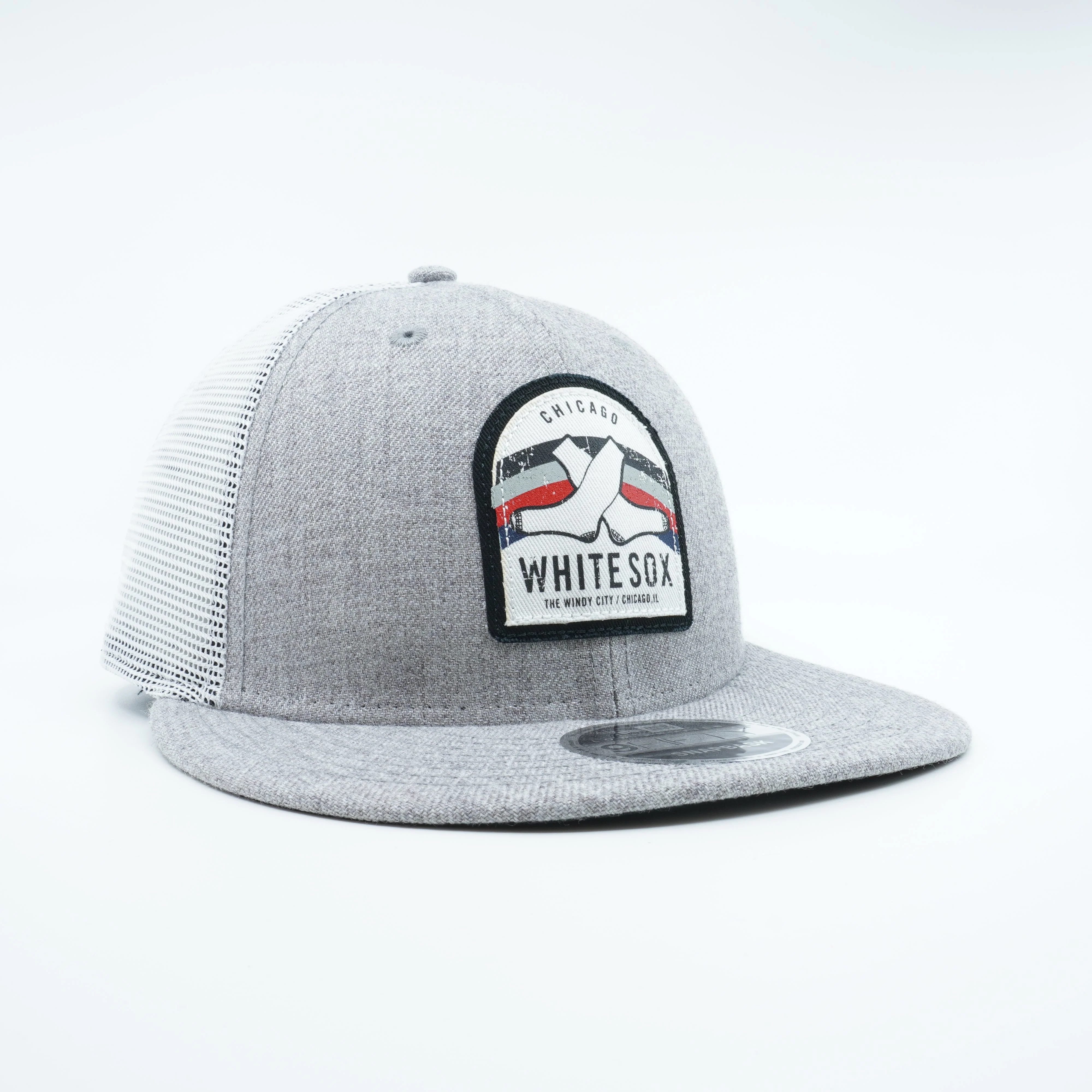 Men's New Era MLB Chicago White Sox 950 Trucker Snapback - Gray/White - Image 3