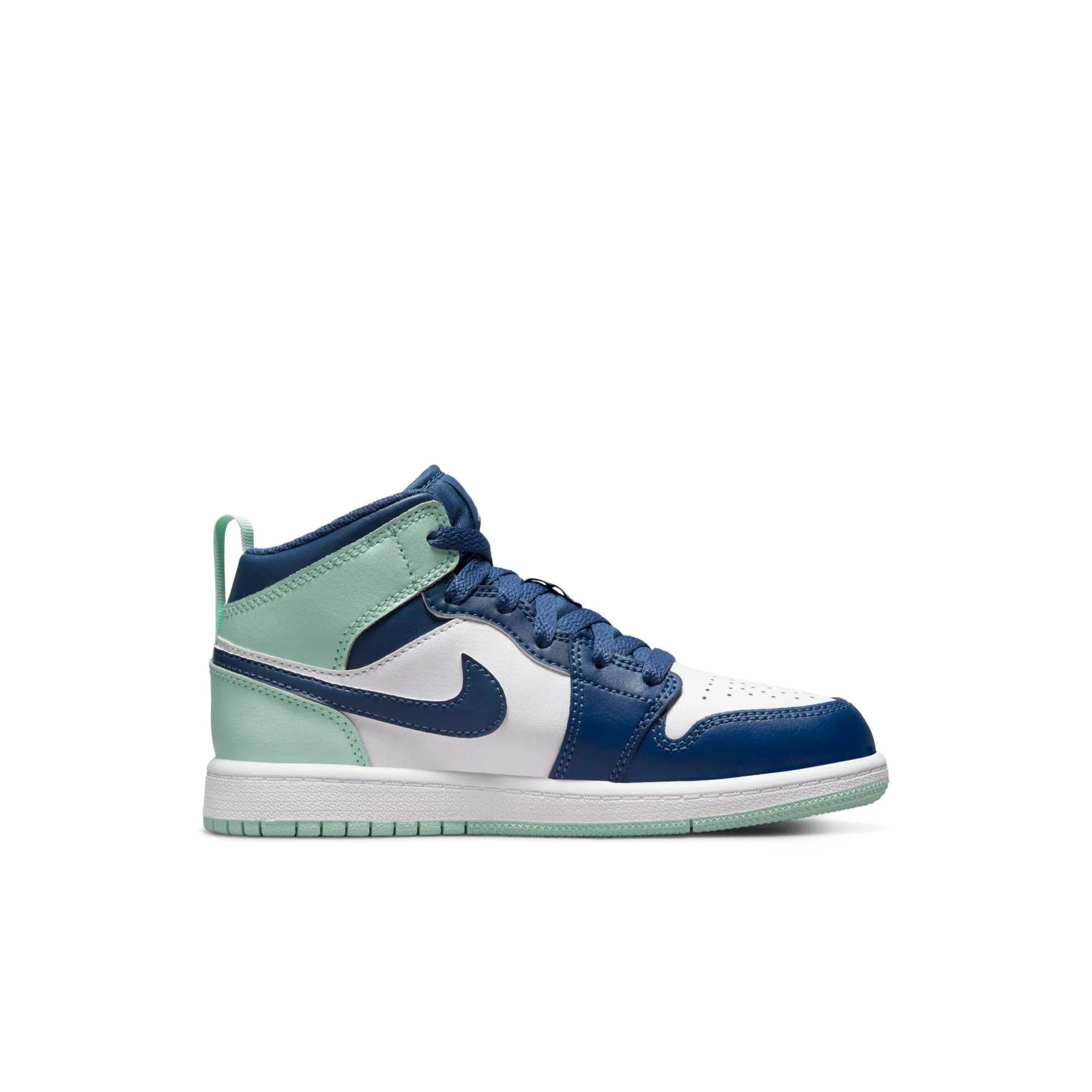 Preschool Air Jordan Retro 1 Mid 'Mystic Navy Mint Foam' (Ps) - Image 3