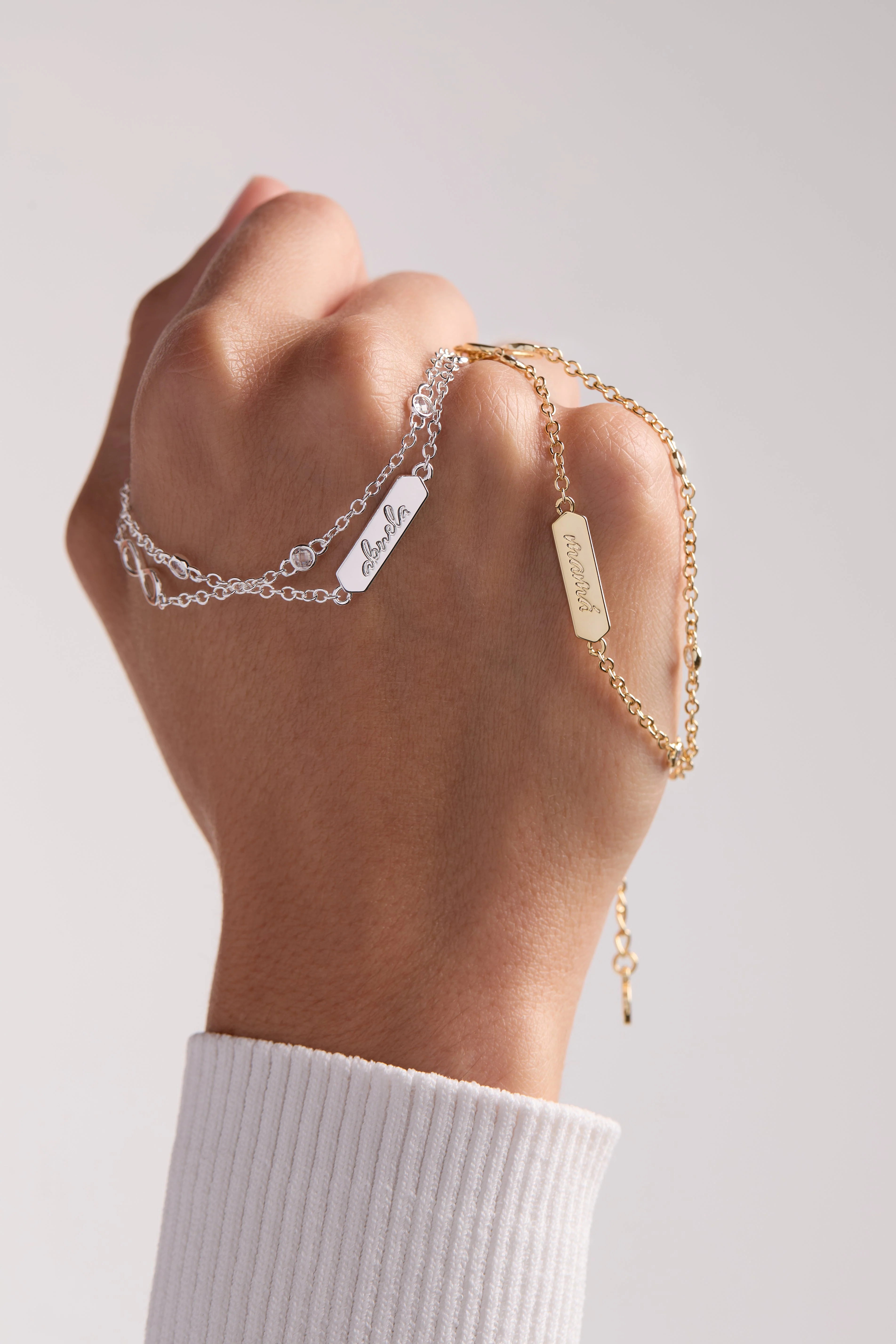 Abuela Infinity Chain Double Strand Bracelet - Image 10