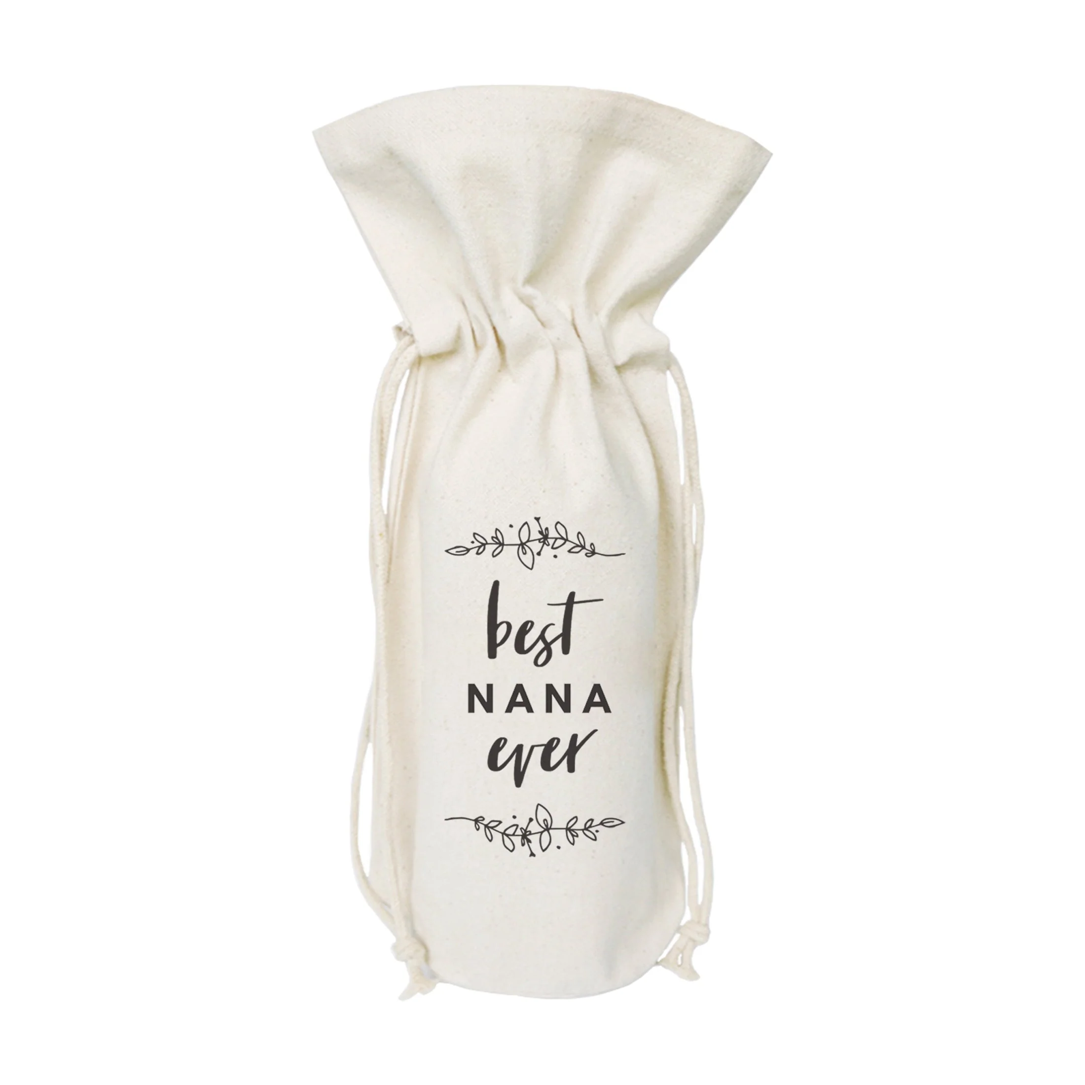 Best Nana Ever Cotton Canvas Wine Bag by The Cotton & Canvas Co.