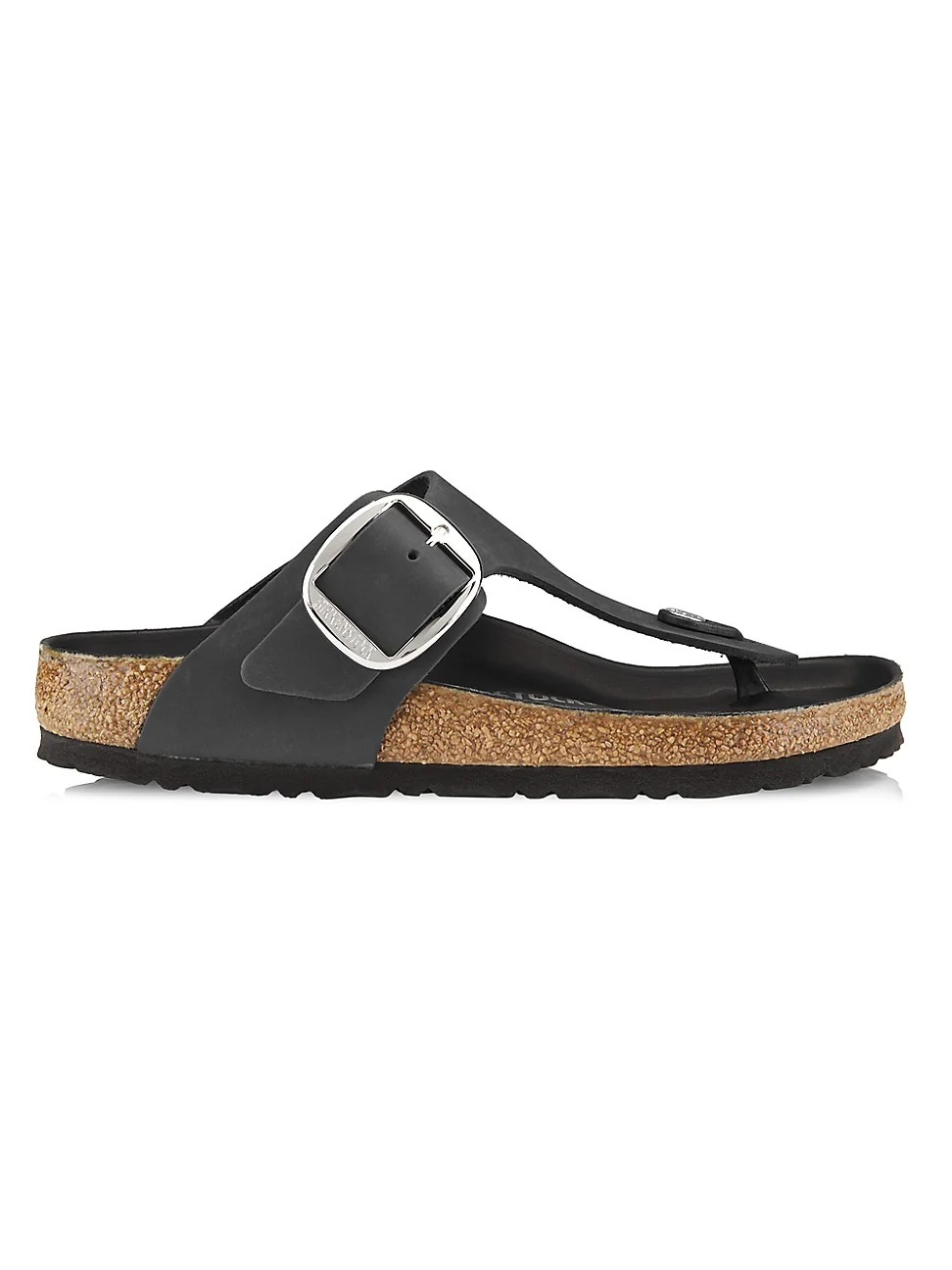 Birkenstock Unisex Gizeh Big Buckle Oiled Leather Black