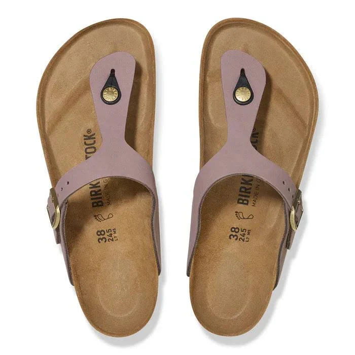 Birkenstock Unisex Gizeh Pap Nubuck Leather Purple Fog - Image 2