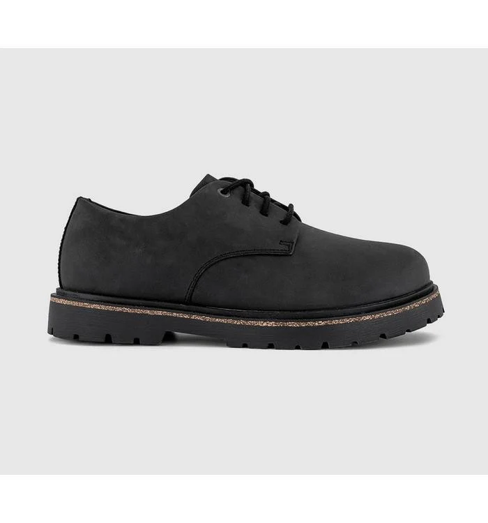 Birkenstock Unisex Highwood Lace Low Natural Leather Black