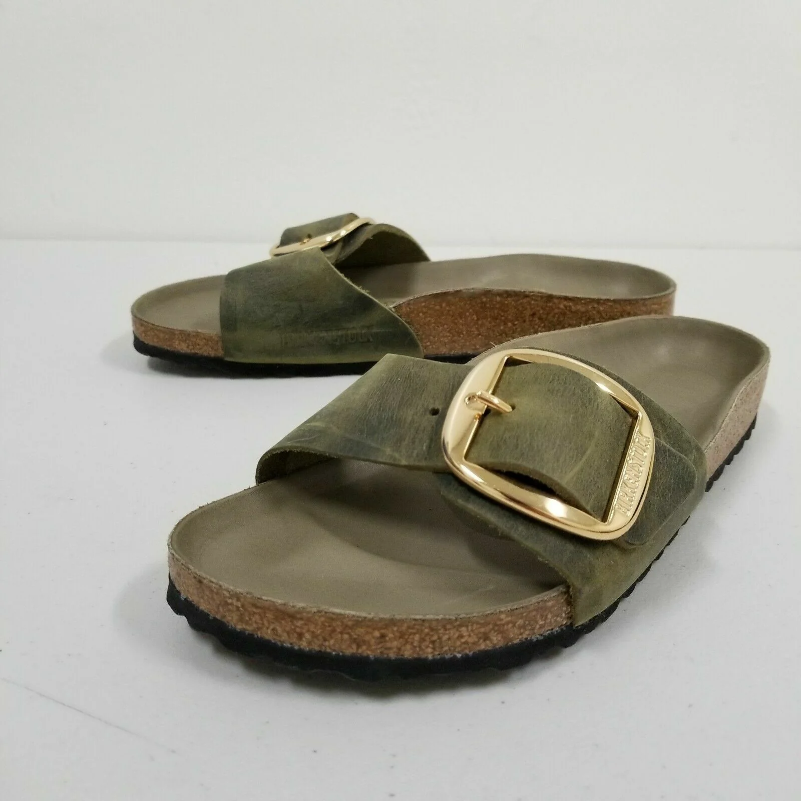 Birkenstock Unisex Madrid Big Buckle Waxy Leather Jade - Image 2