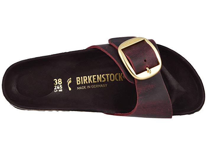 Birkenstock Unisex Madrid Big Buckle Waxy Leather Zinfandel - Image 2