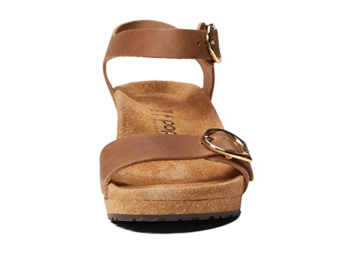 Birkenstock Unisex Soley Ring Buckle Natural Leather Cognac - Image 2