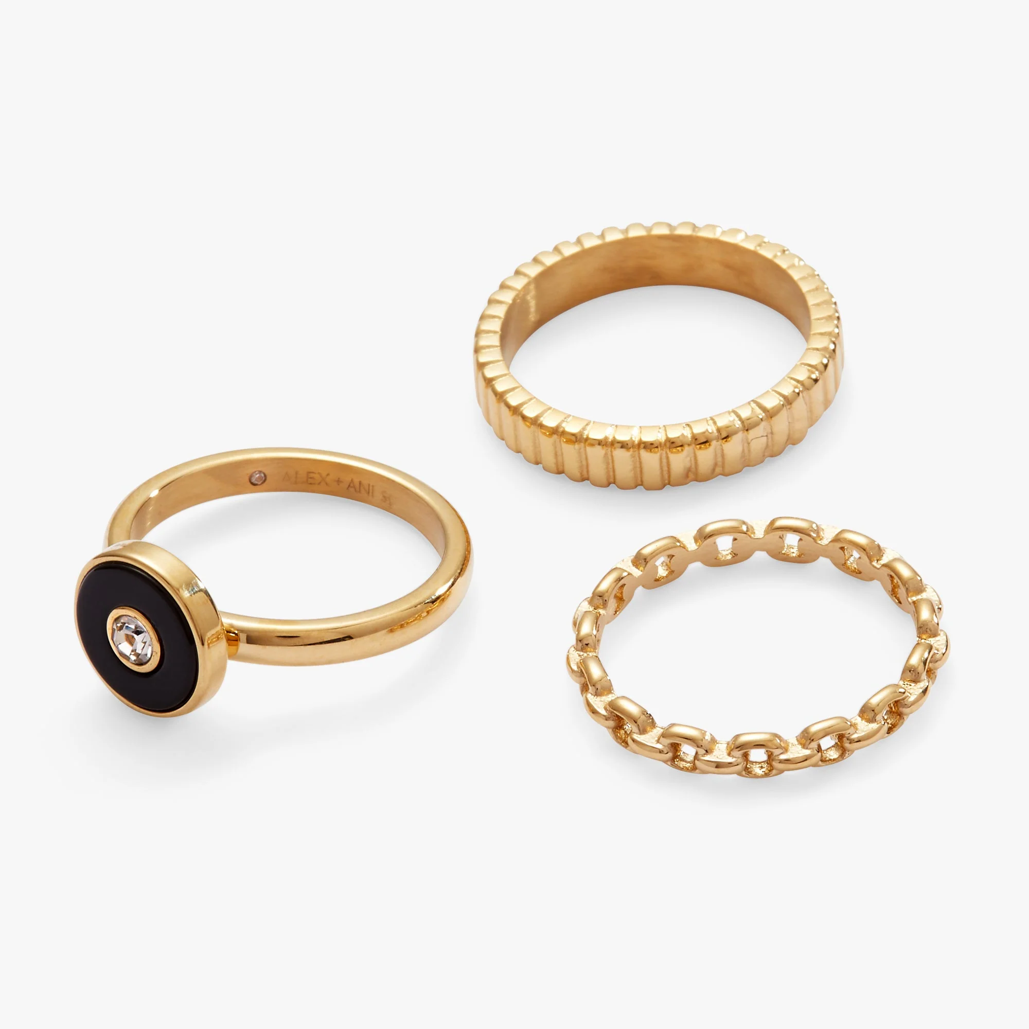 Black Onyx Ring Set of 3 - Image 3