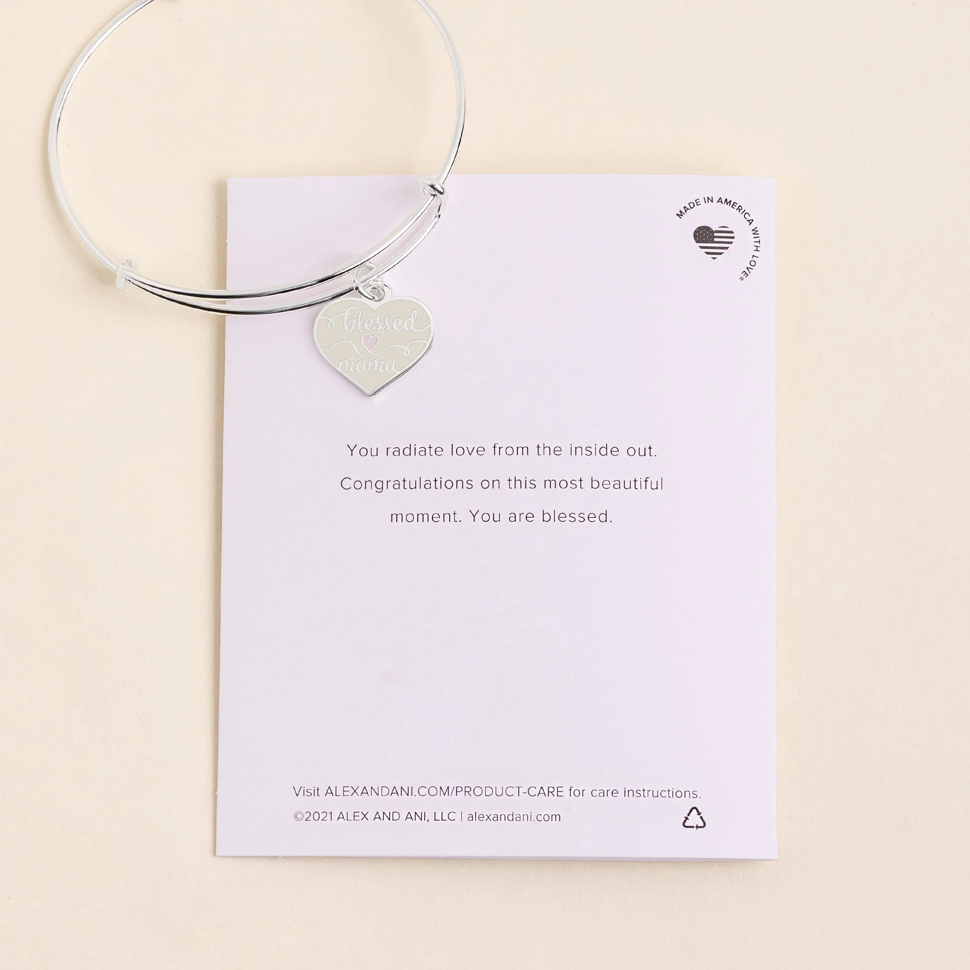 'Blessed Mama' Charm Bangle - Image 3