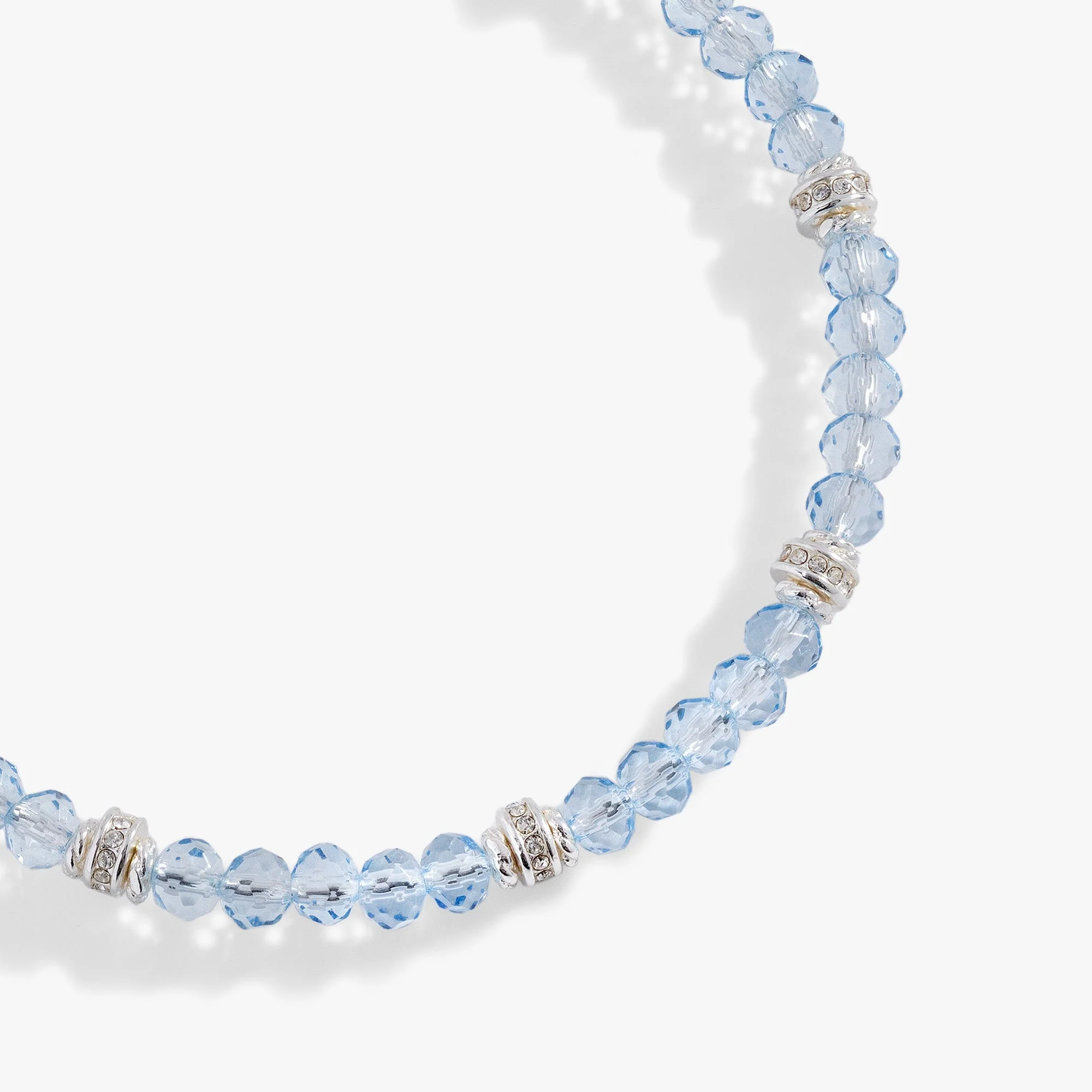 Blue Crystal Beaded Bangle - Image 2