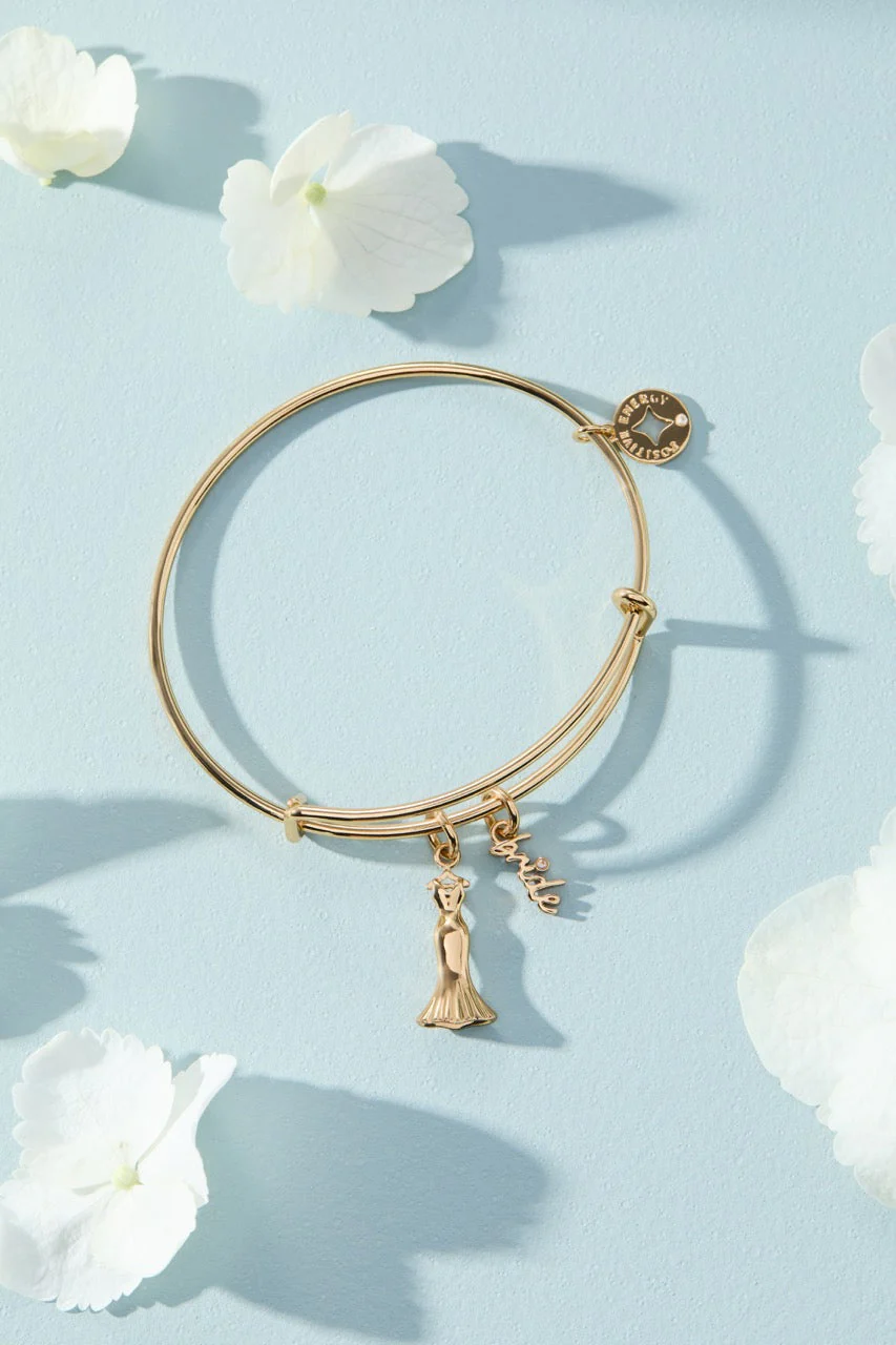 Bridal Gown Duo Charm Bangle - Image 2