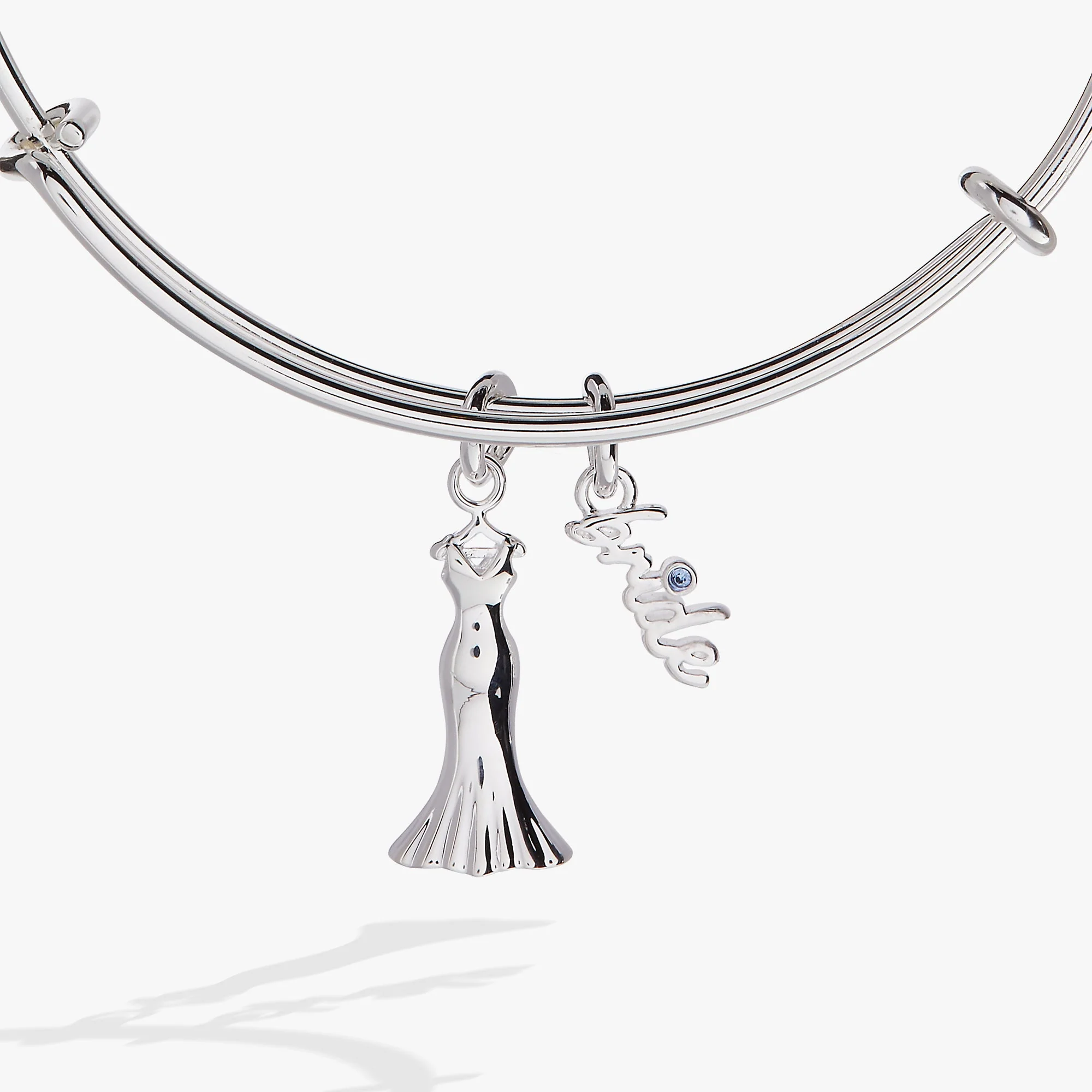 Bridal Gown Duo Charm Bangle - Image 7