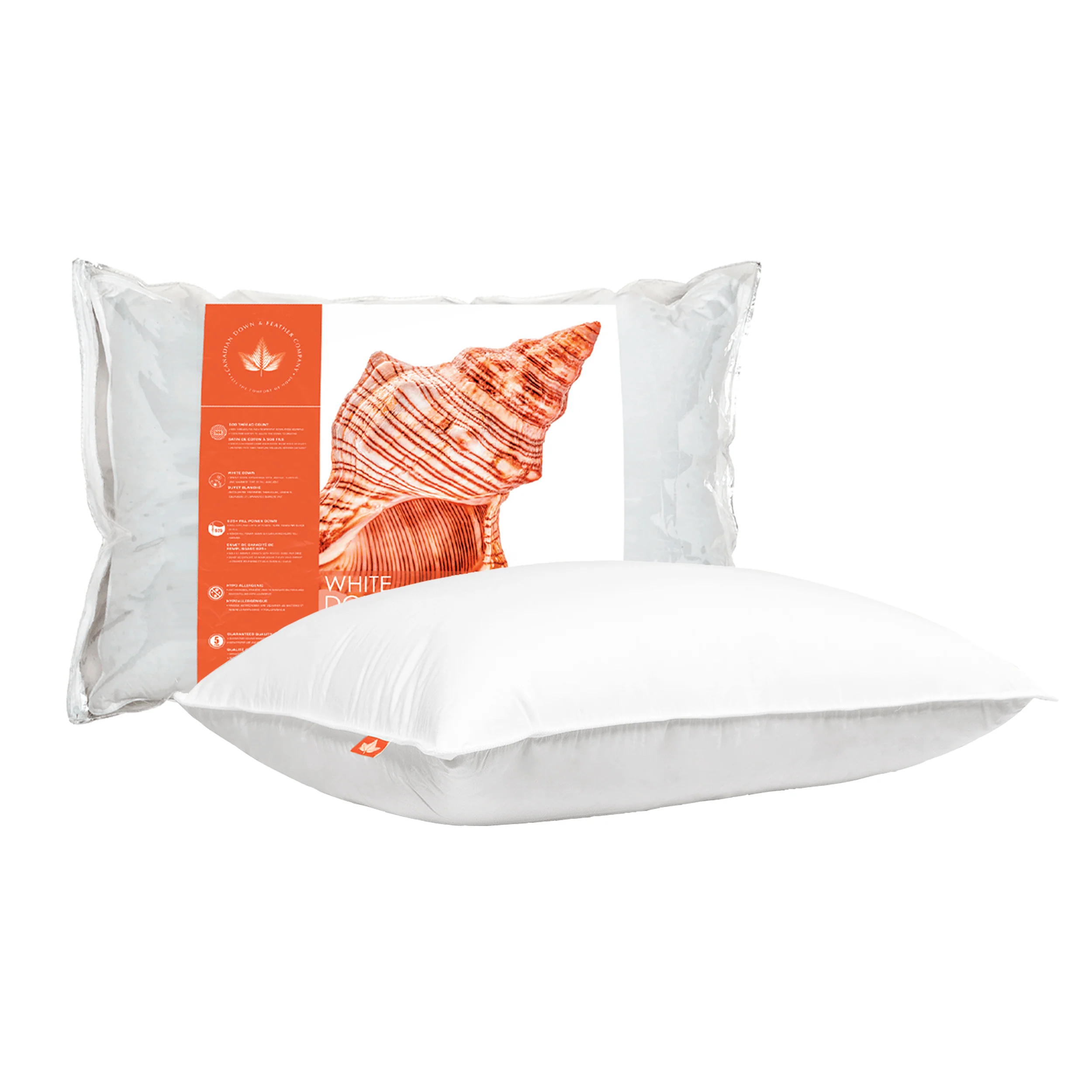 Canadian Down & Feather Company 625 Loft White Down Pillow, Medium Support - Image 3