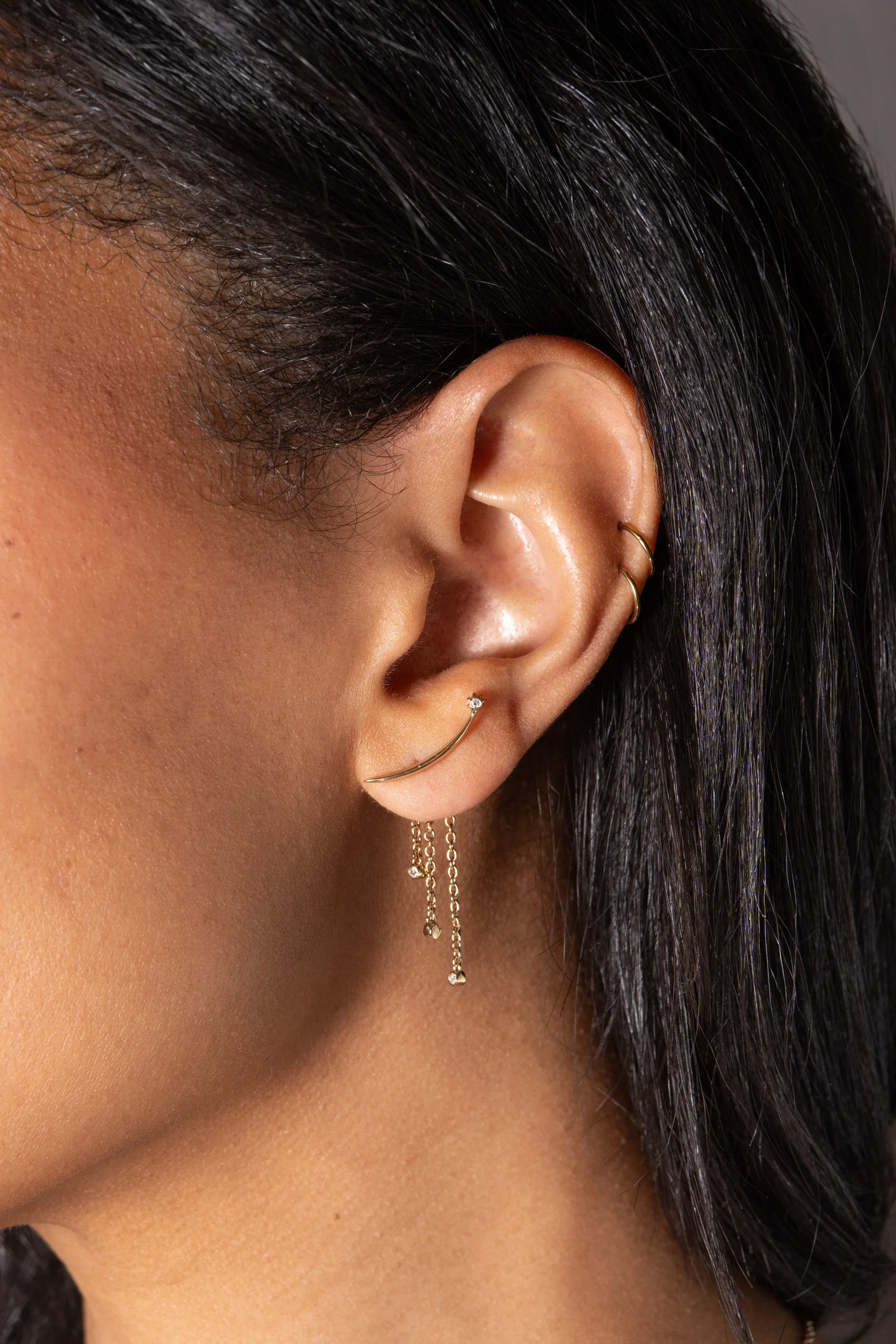 Celestial Shooting Star Ear Jacket Earring - Image 3