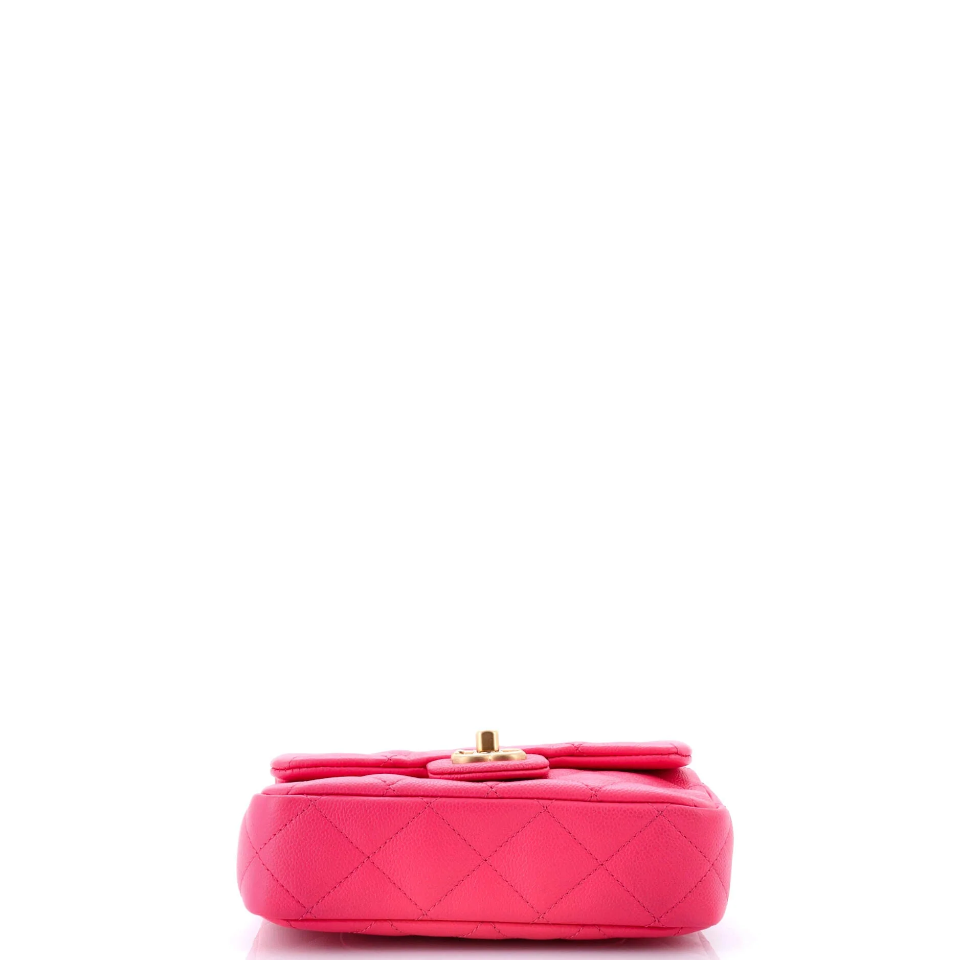 Pre-Loved Chanel Sweet Heart Chain Flap Bag Quilted Caviar Mini - Image 4