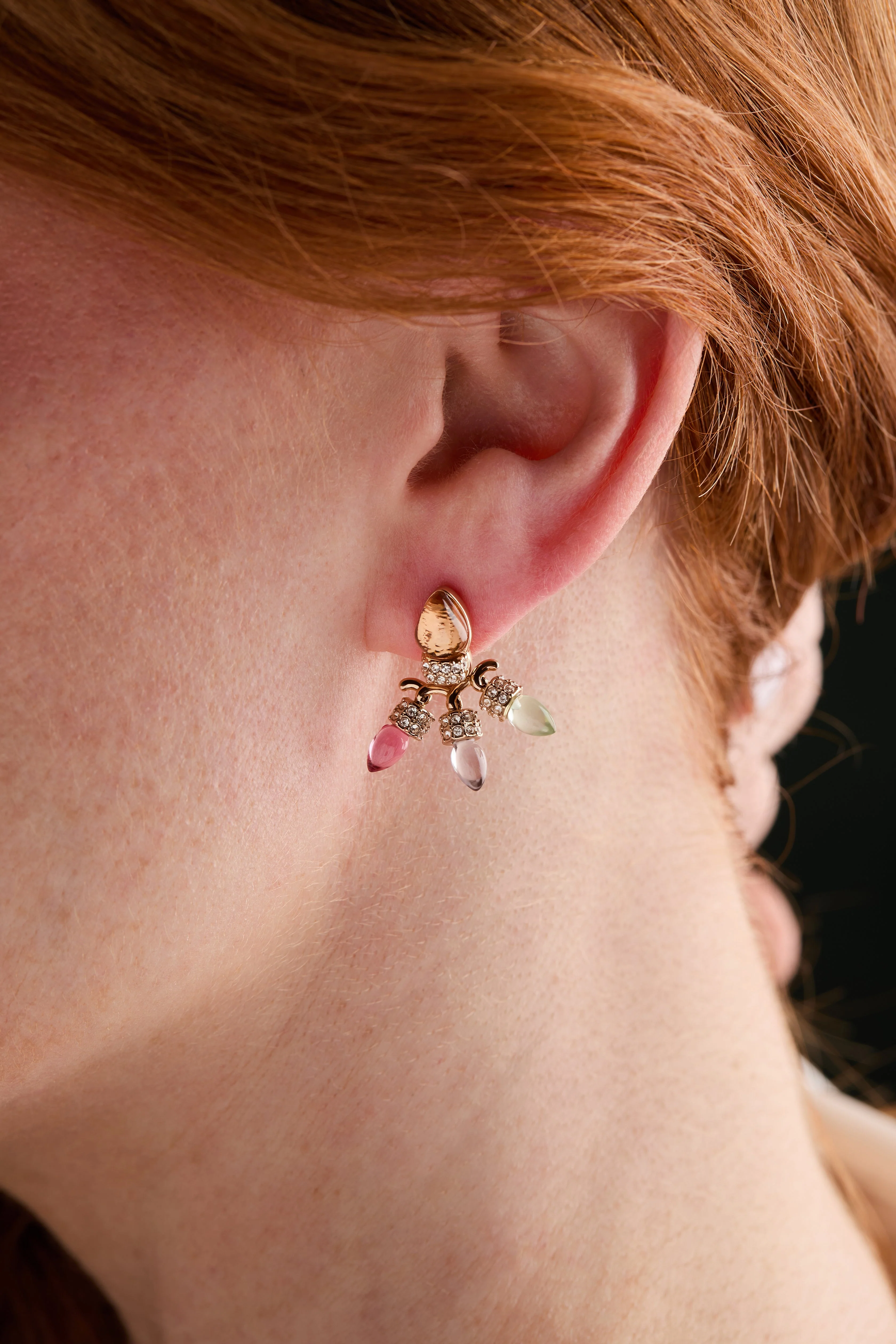 Christmas Muted Light Bulb Jacket Earrings - Image 3