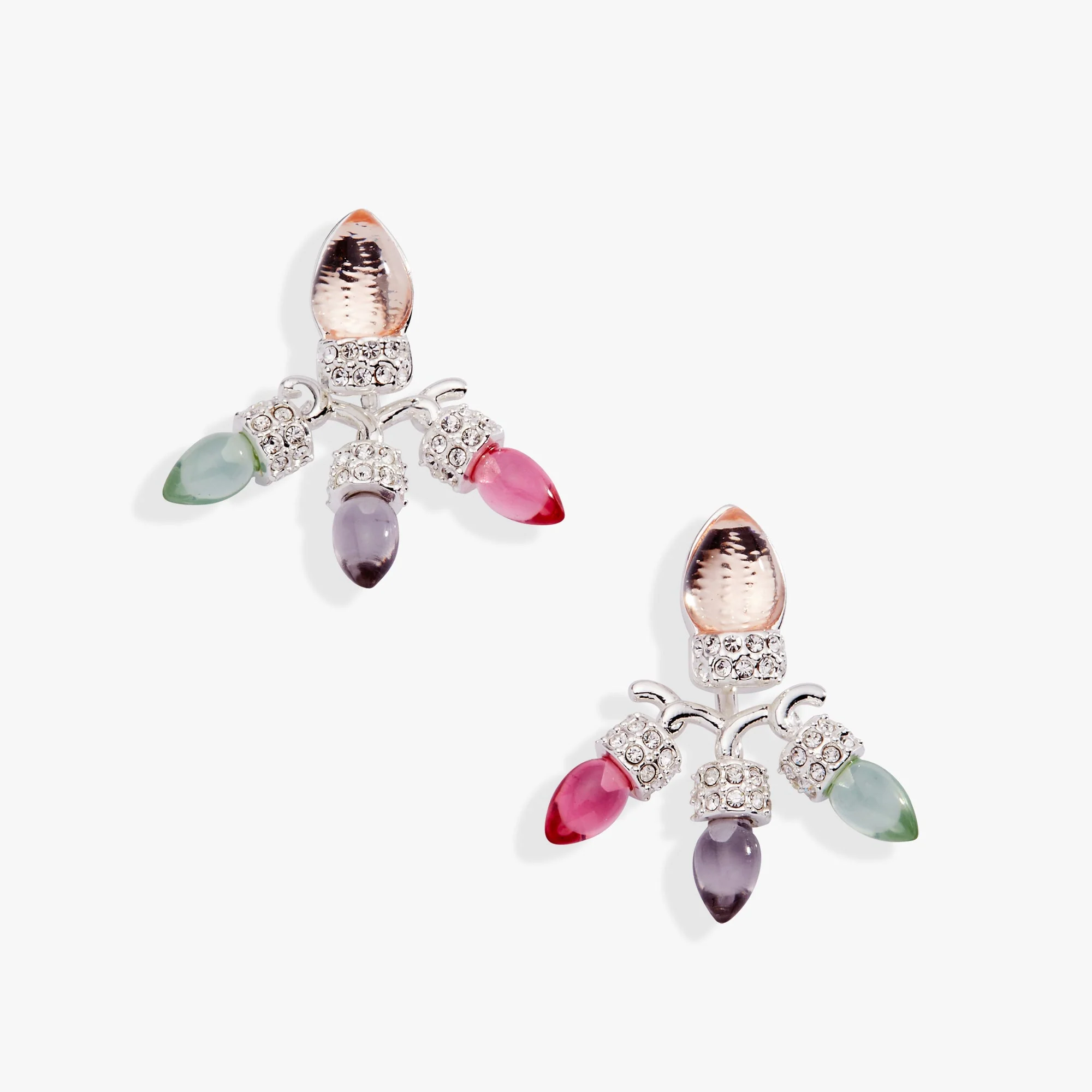 Christmas Muted Light Bulb Jacket Earrings - Image 4