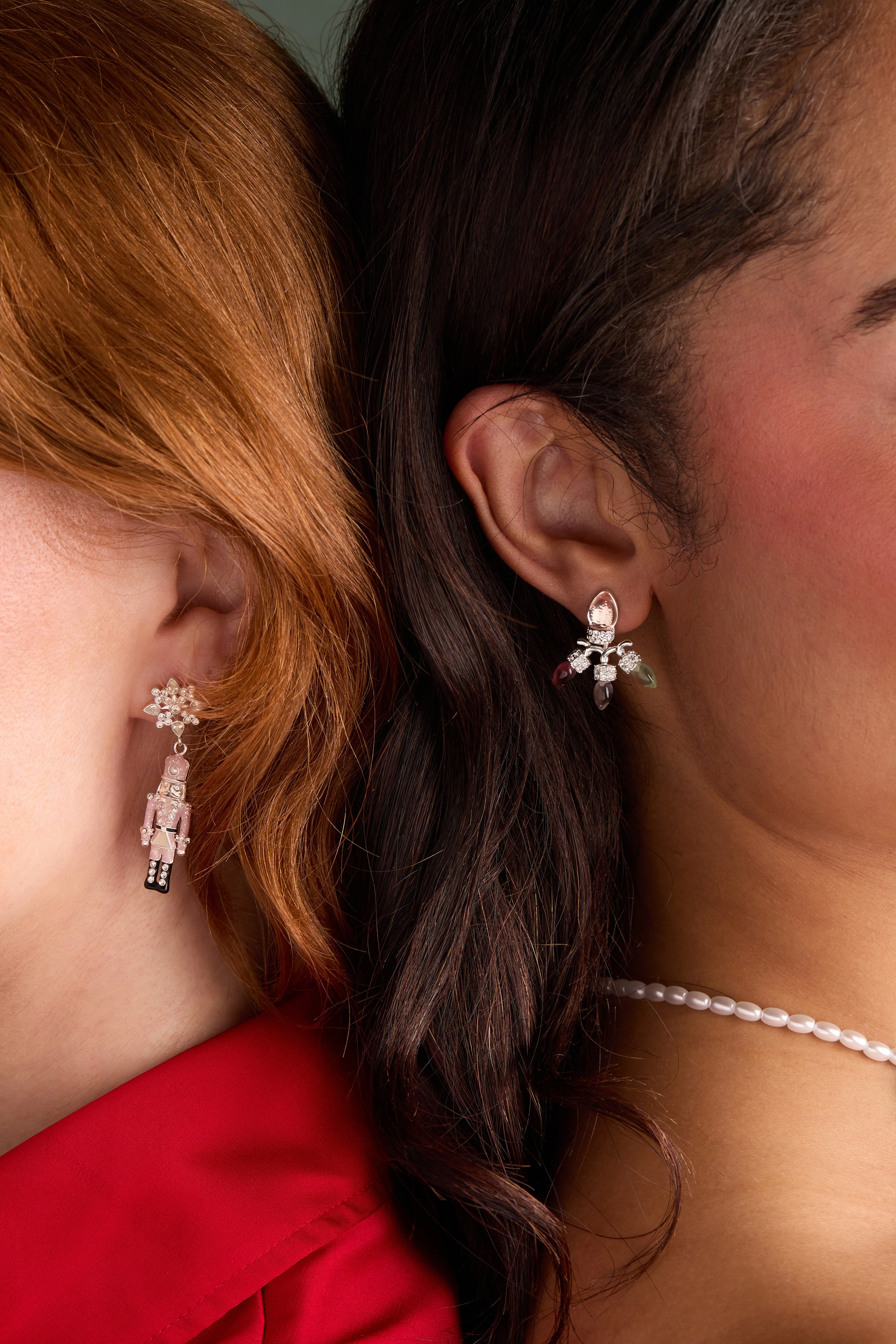 Christmas Muted Light Bulb Jacket Earrings - Image 5