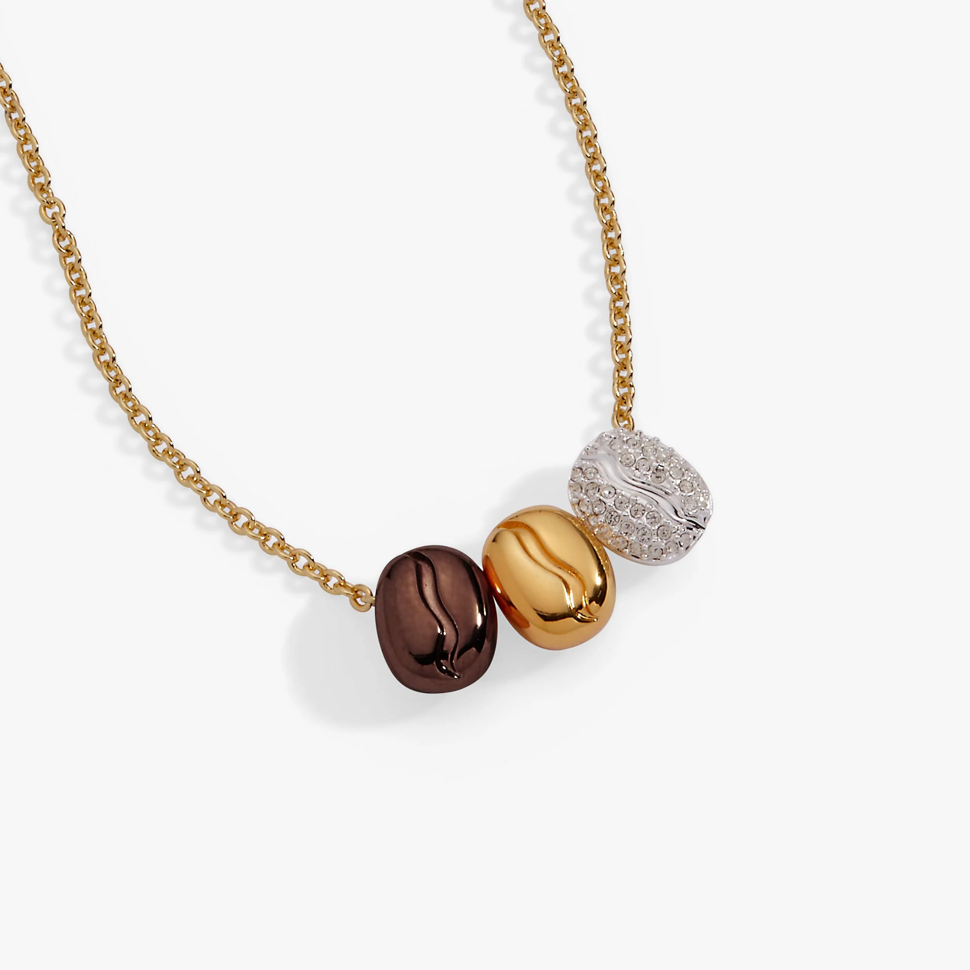 Coffee Bean 'Happiness, Wealth, Health' Engraved Pendant Necklace - Image 6