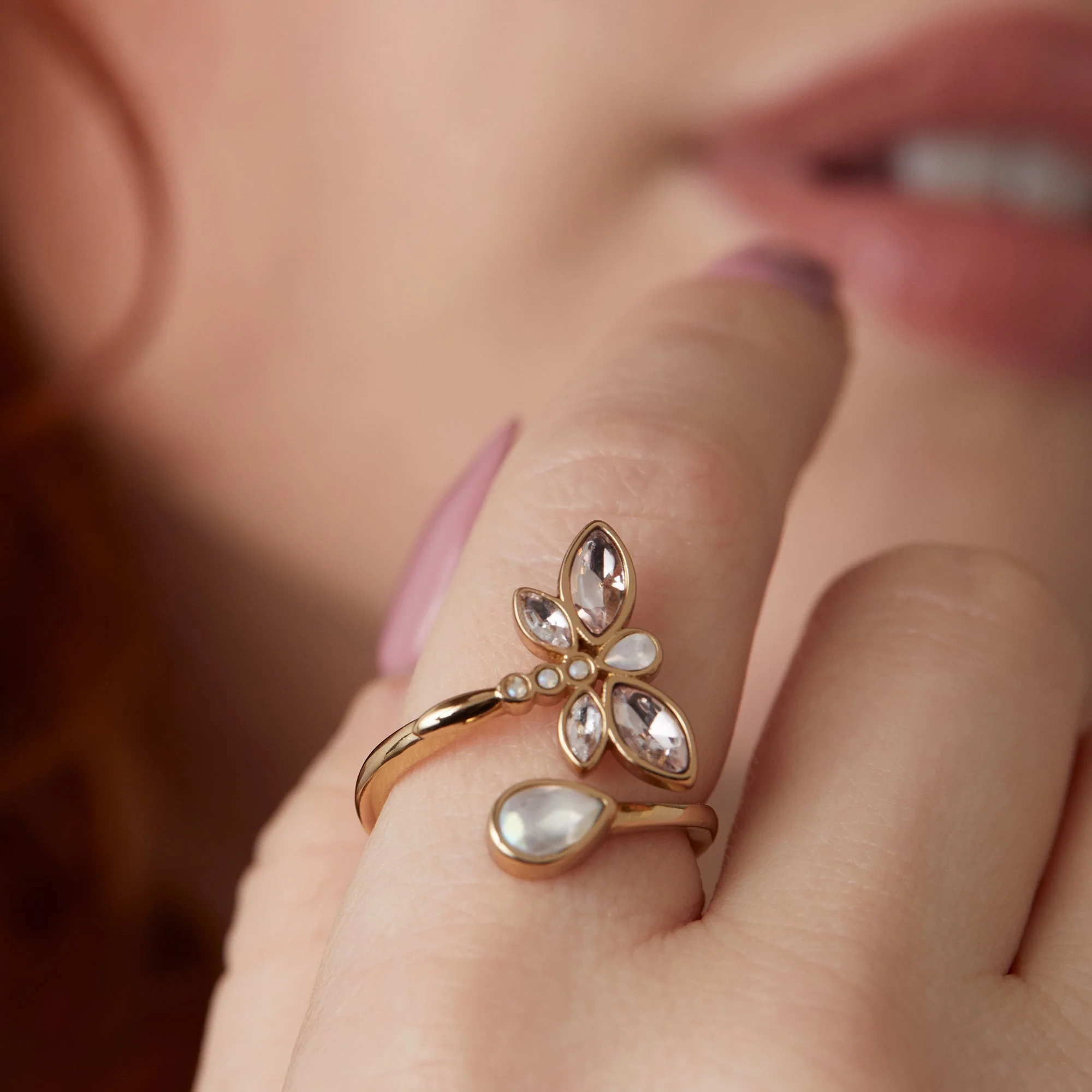 Crystal Dragonfly Ring - Image 2