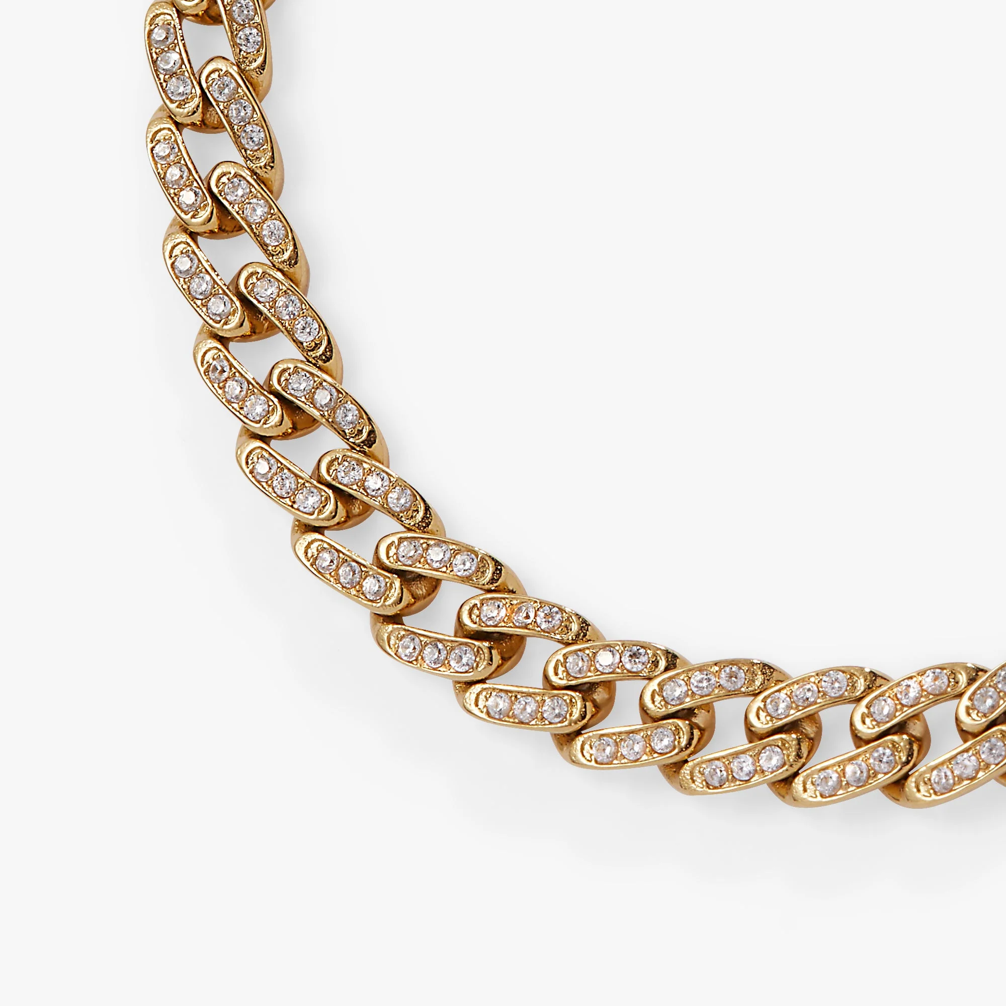Crystal Pave Curb Chain Bracelet - Image 2