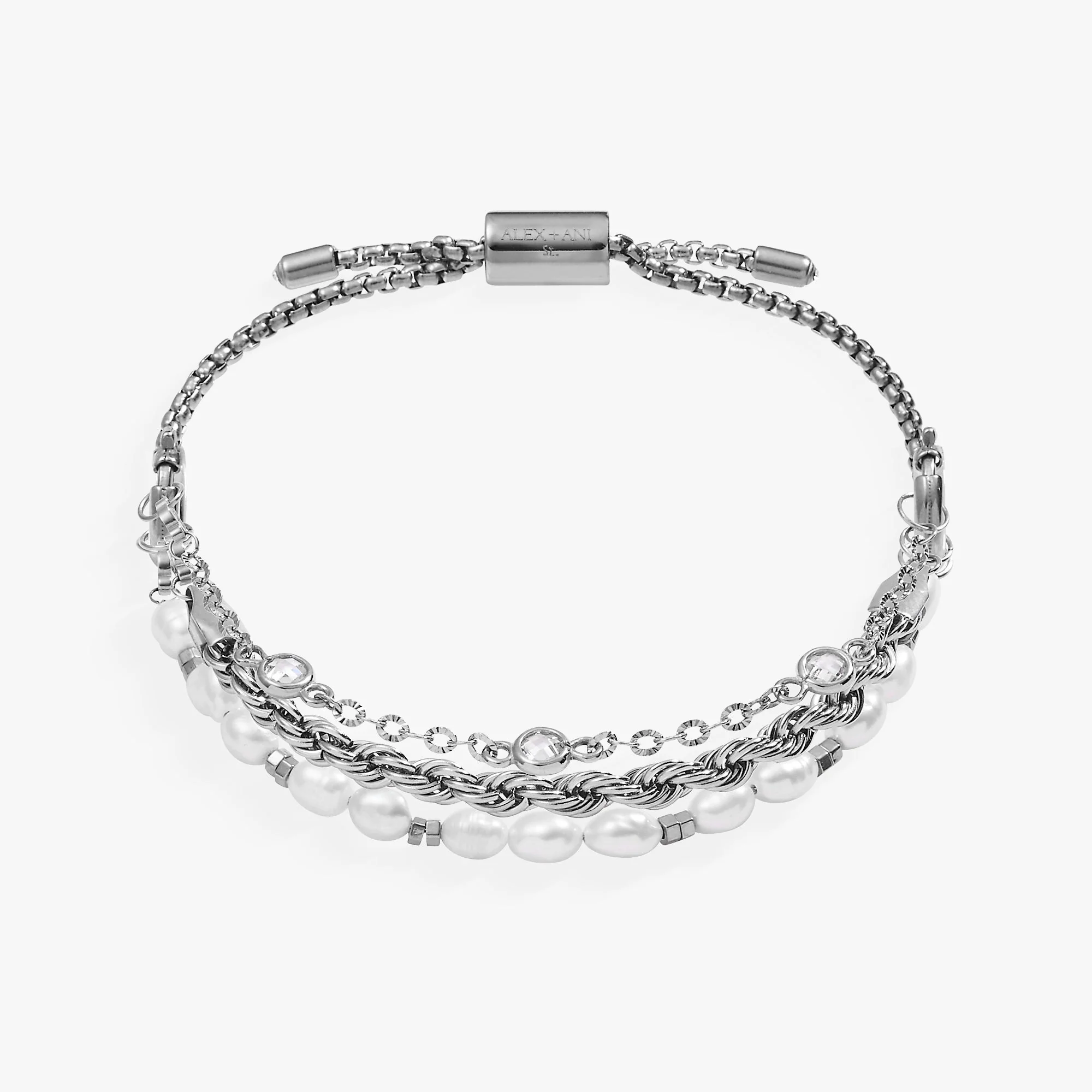 Crystal + Pearl Stranded™ Bracelet Set - Image 2