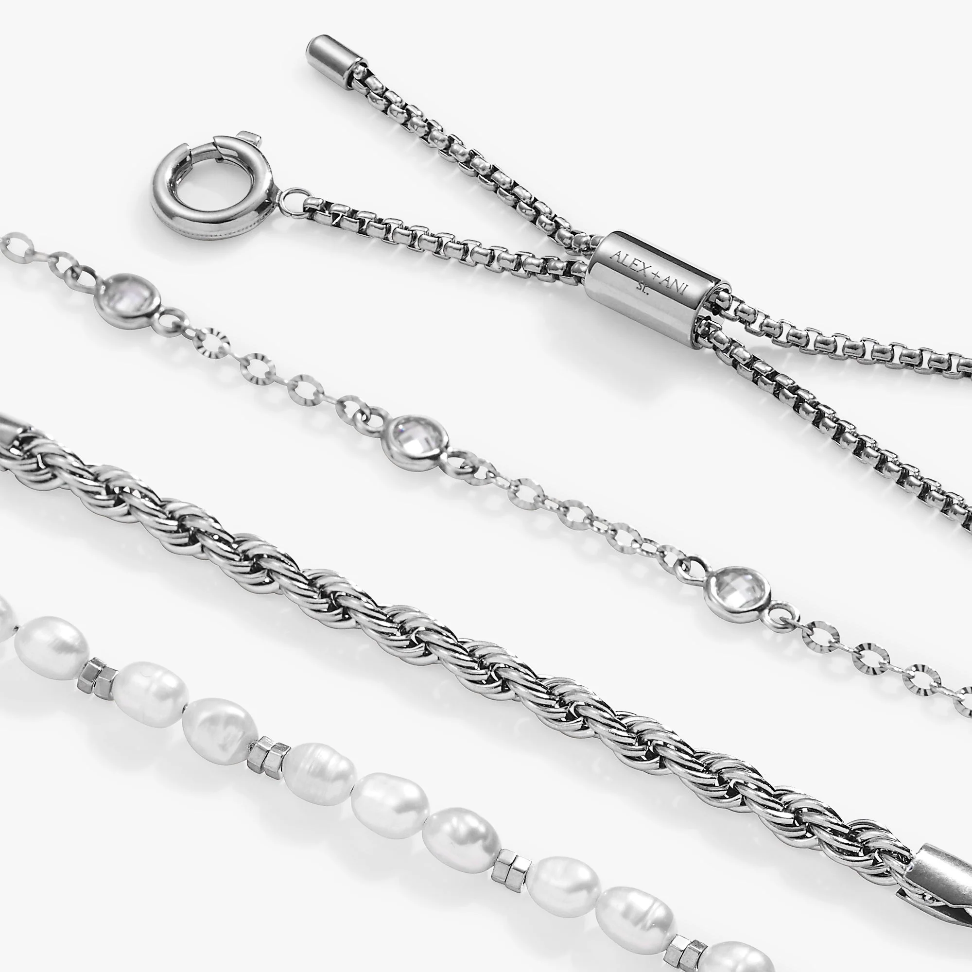 Crystal + Pearl Stranded™ Bracelet Set - Image 4