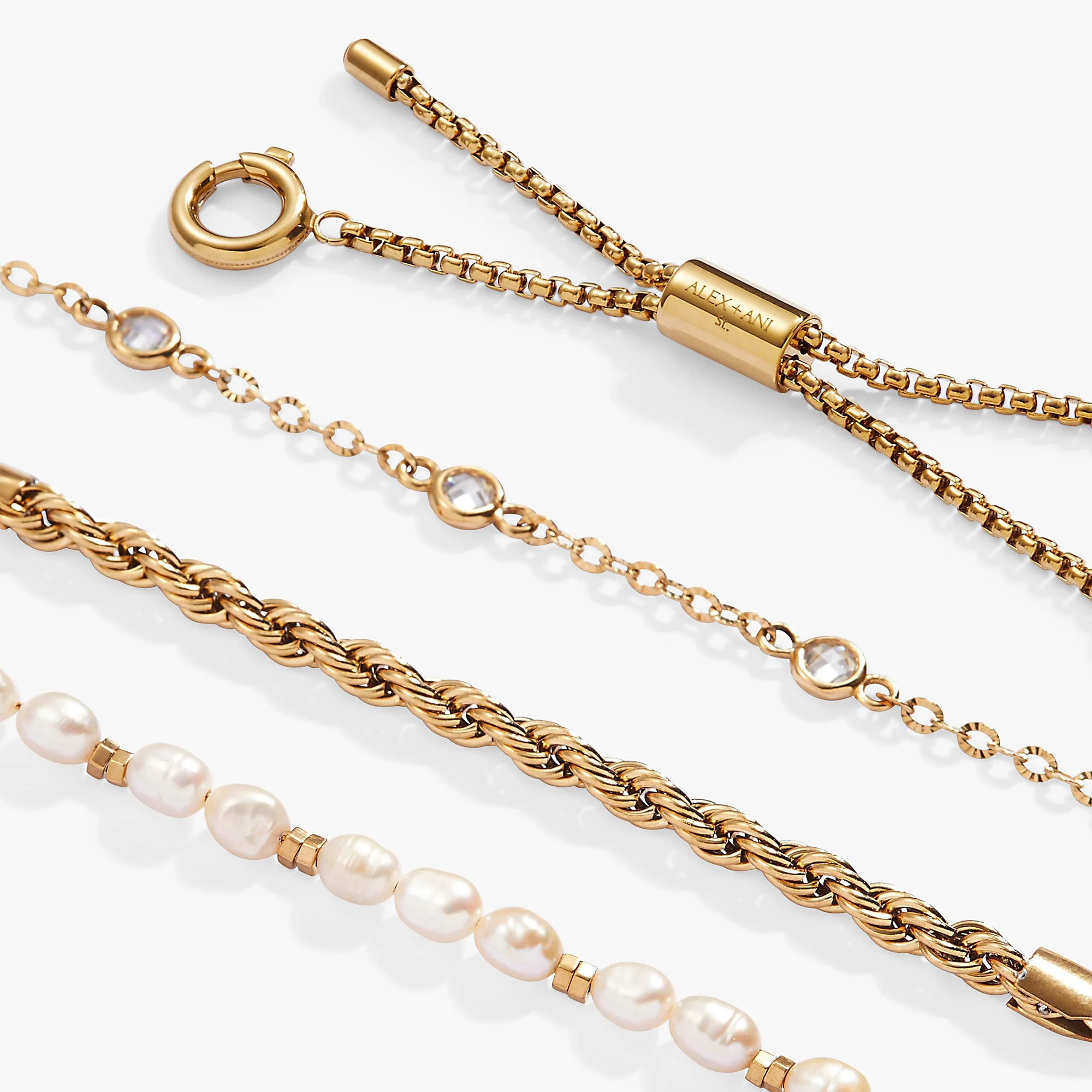 Crystal + Pearl Stranded™ Bracelet Set - Image 9
