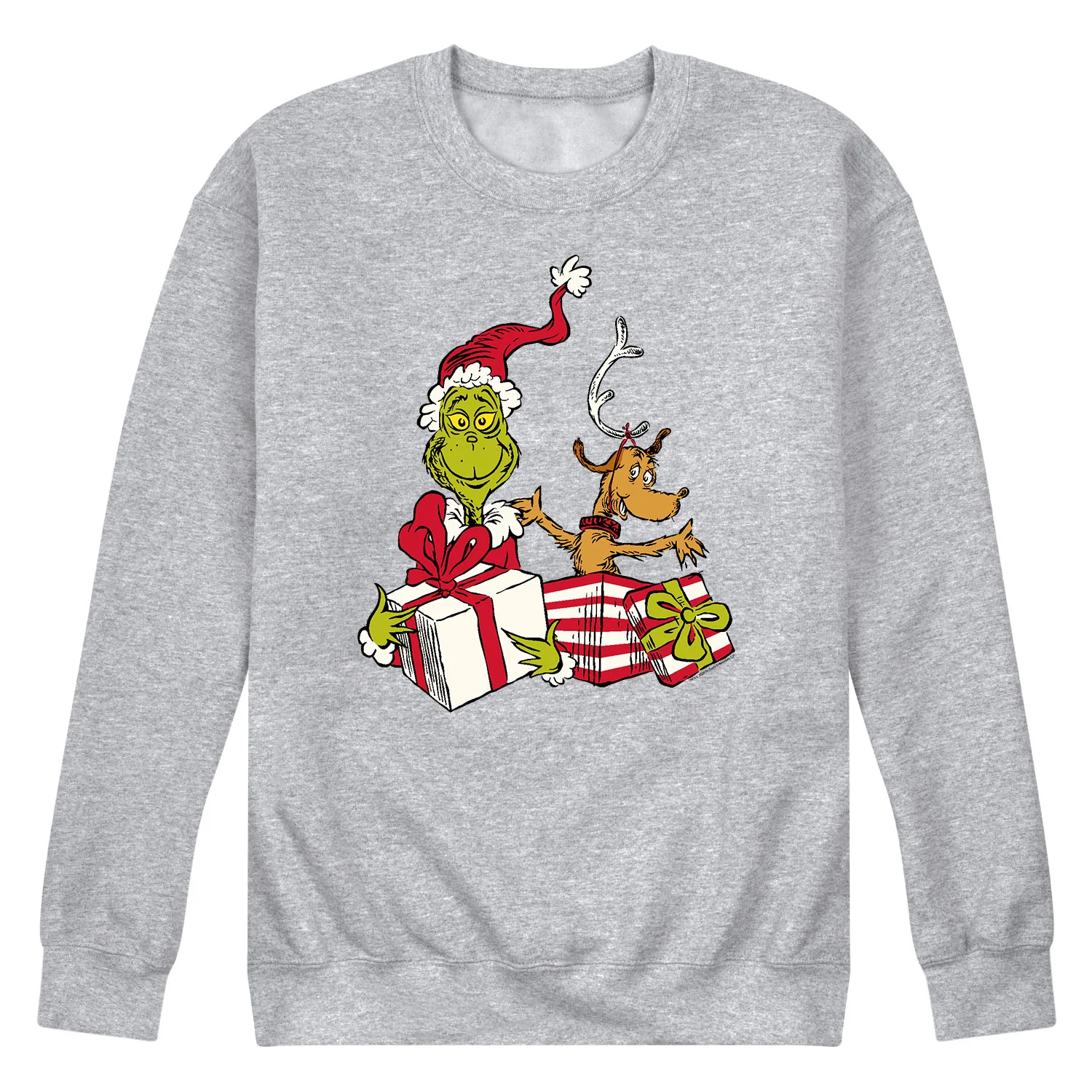 Dr. Seuss - How The Grinch Stole Christmas - Men's Crew Neck Fleece Pullover