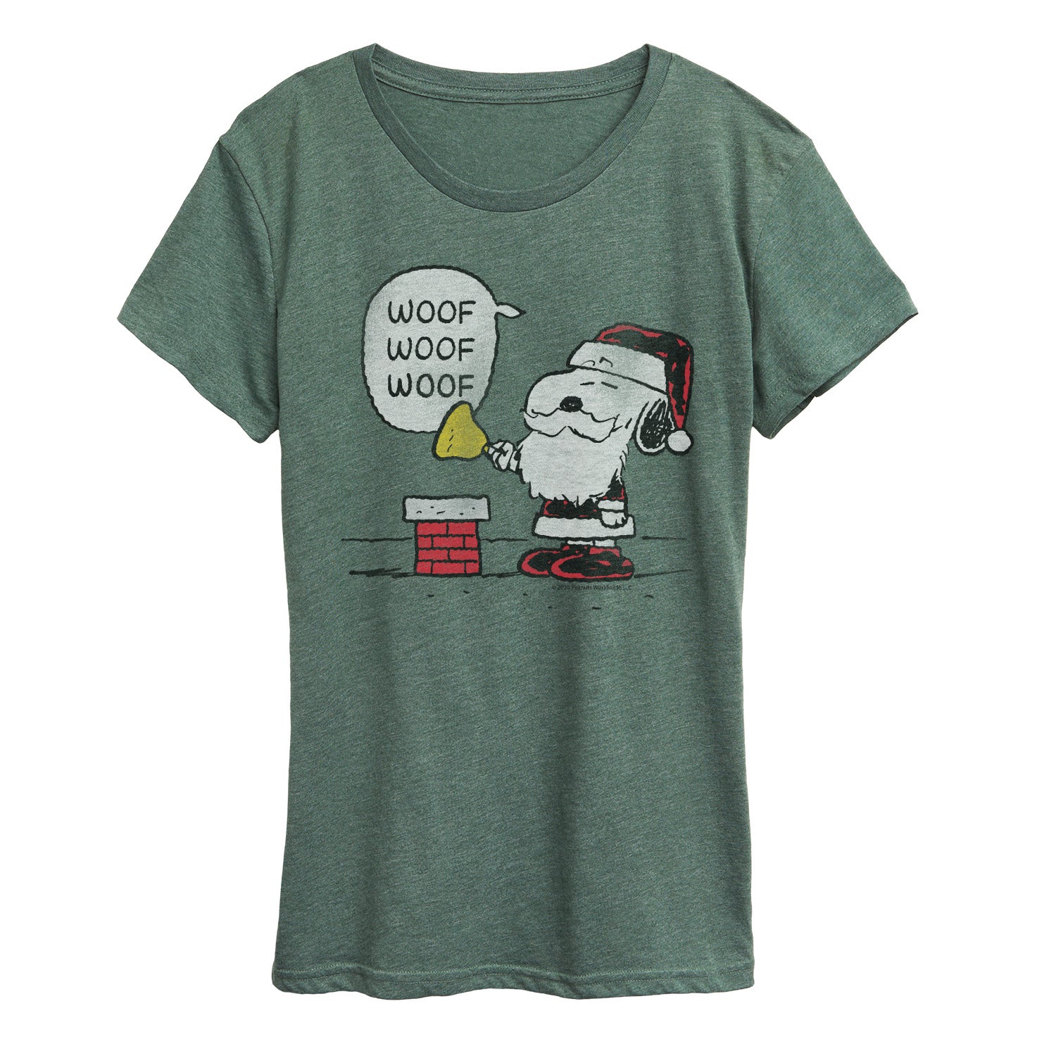 Peanuts - Snoopy Santa - Women's Short Sleeve Graphic T-Shirt - Image 2