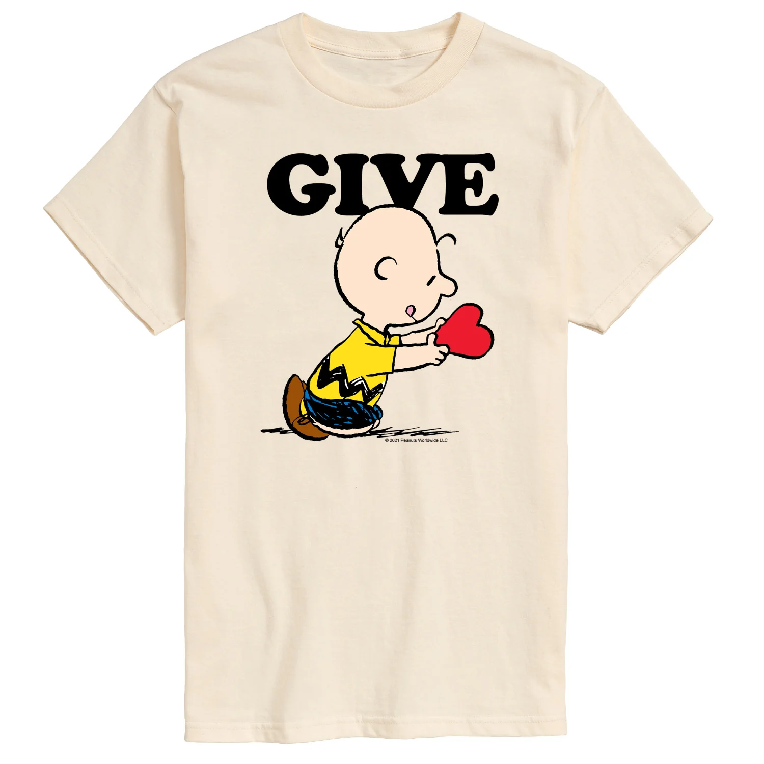Peanuts - Give - Men's Short Sleeve Graphic T-Shirt - Image 3