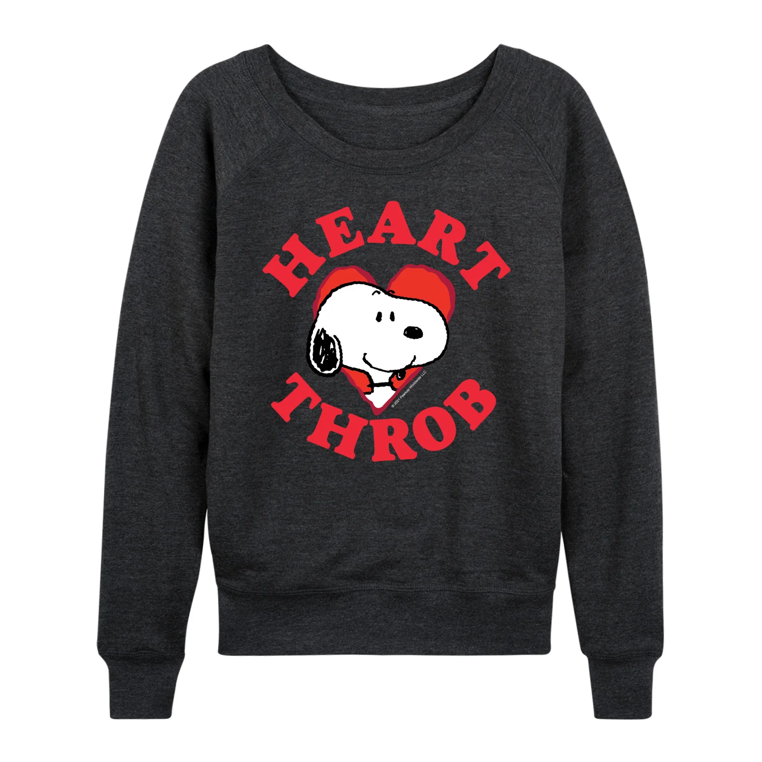 Peanuts - Snoopy Heart Throb - Women's French Terry Long Sleeve Pullover - Image 3