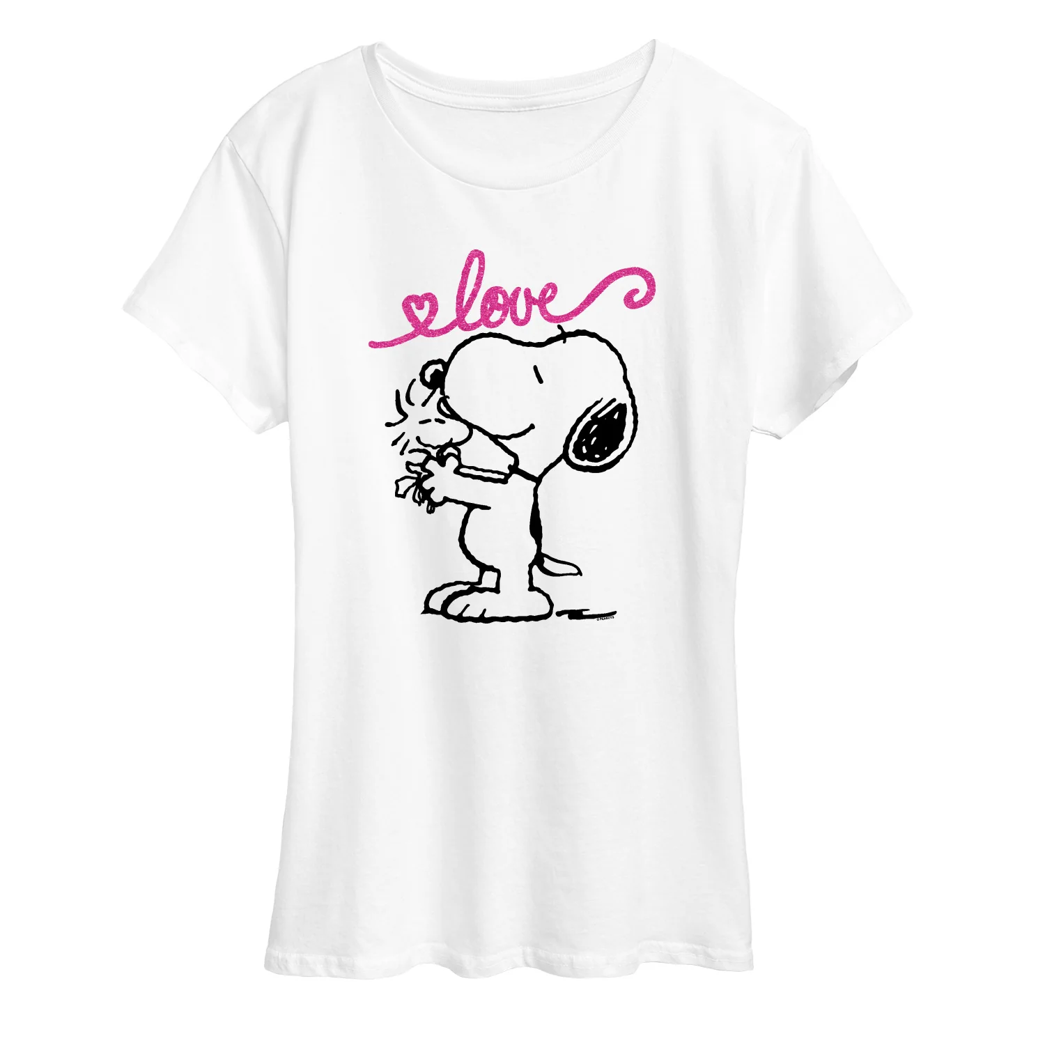 Peanuts - Love Snoopy and Woodstock - Women's Short Sleeve Graphic T-Shirt - Image 2