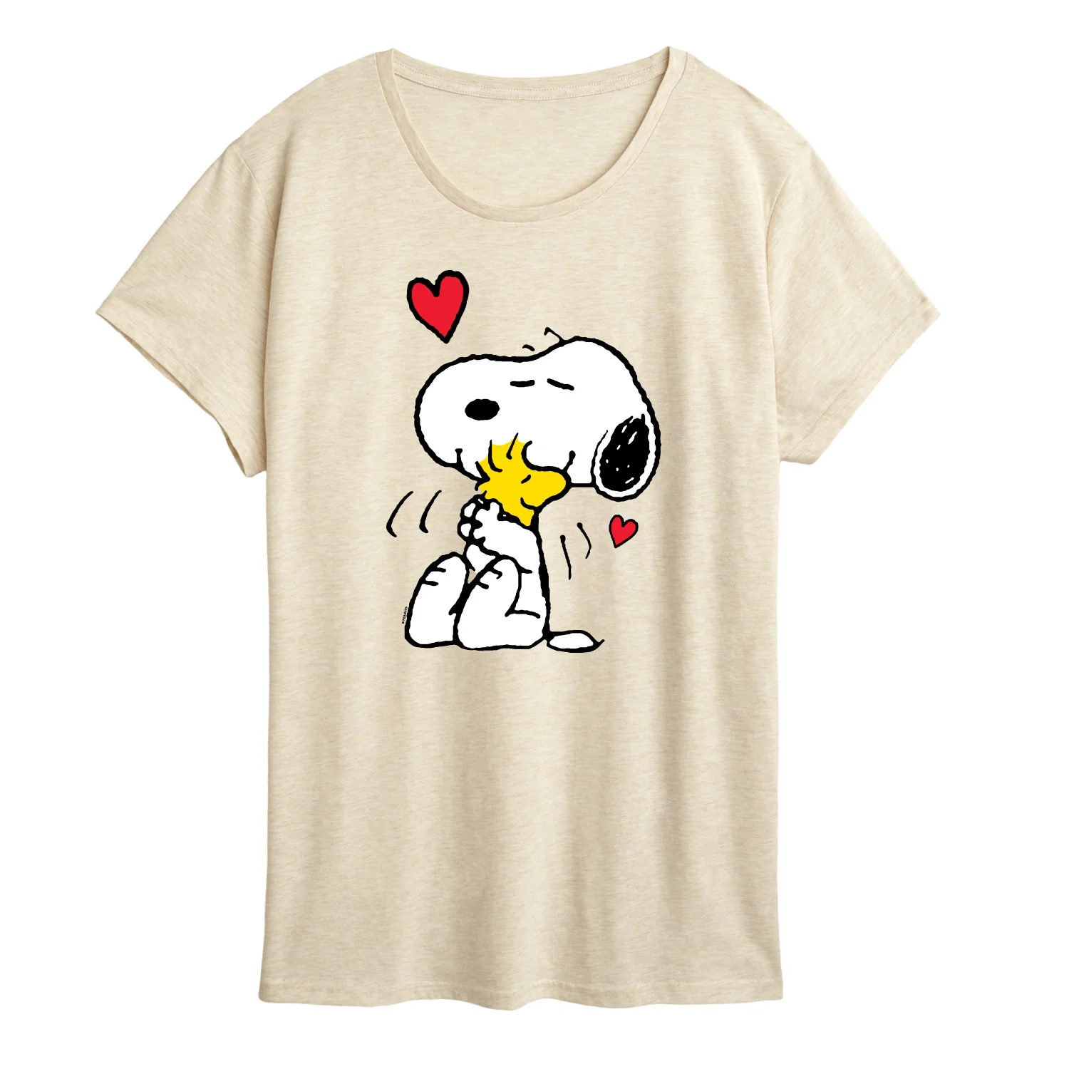 Peanuts - Snoopy and Woodstock Hug - Women's Short Sleeve Graphic T-Shirt - Image 3