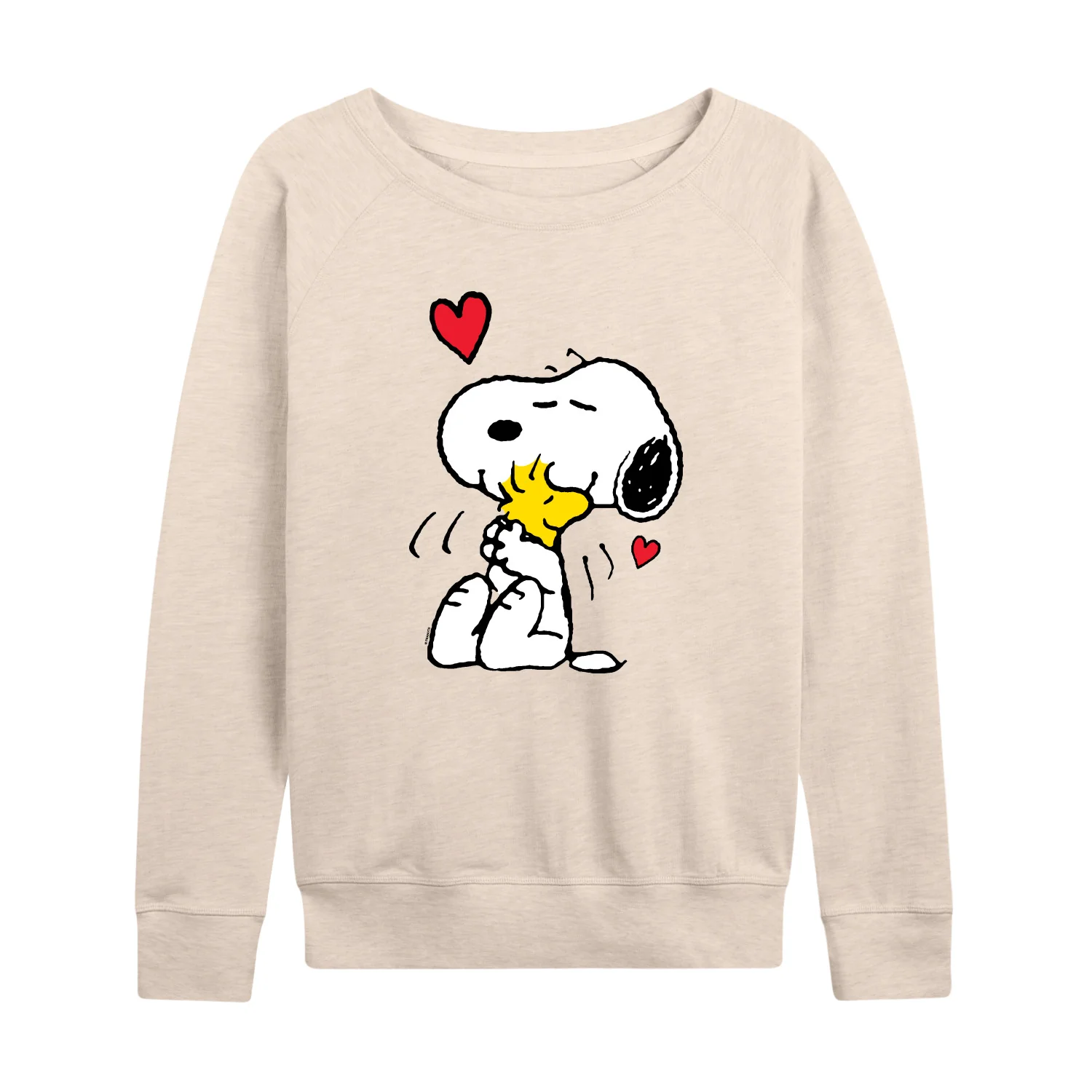 Peanuts - Snoopy and Woodstock Hug - Women's French Terry Long Sleeve Pullover - Image 2