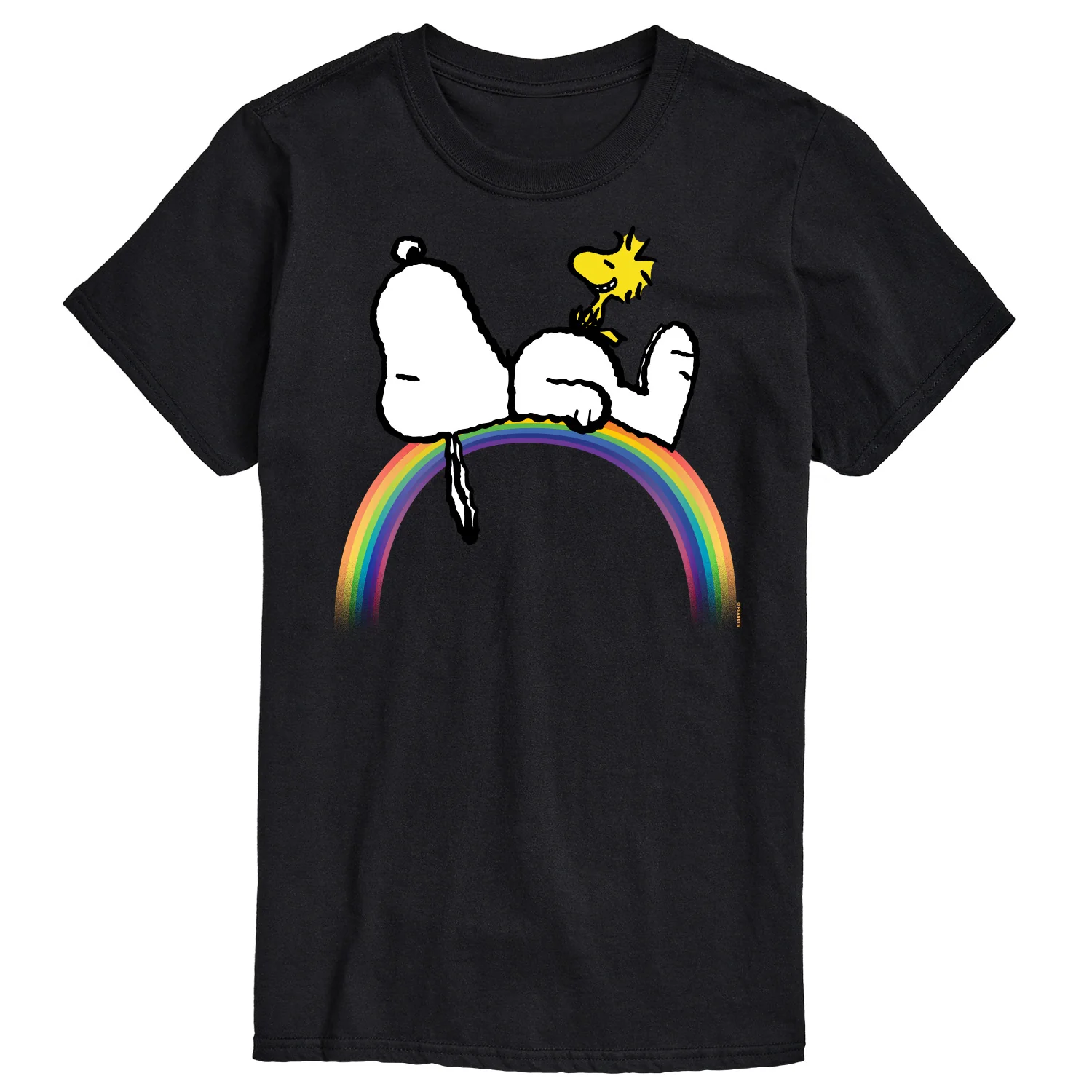 Peanuts - Snoopy on Rainbow - Men's Short Sleeve Graphic T-Shirt