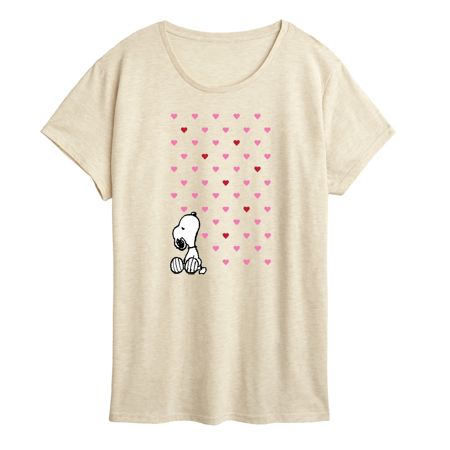 Peanuts - Snoopy Heart Grid - Women's Short Sleeve Graphic T-Shirt - Image 2