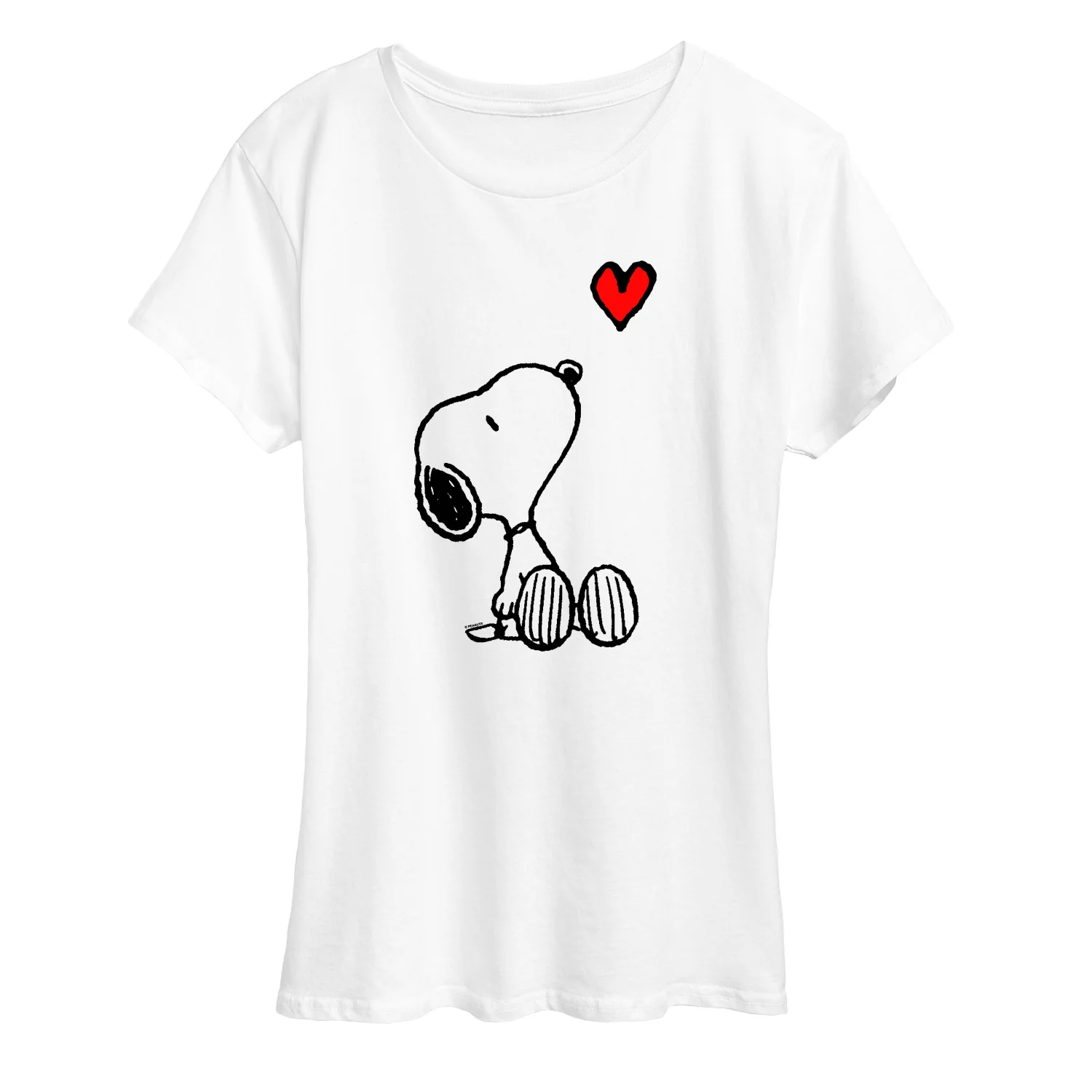 Peanuts - Snoopy Red Heart - Women's Short Sleeve Graphic T-Shirt