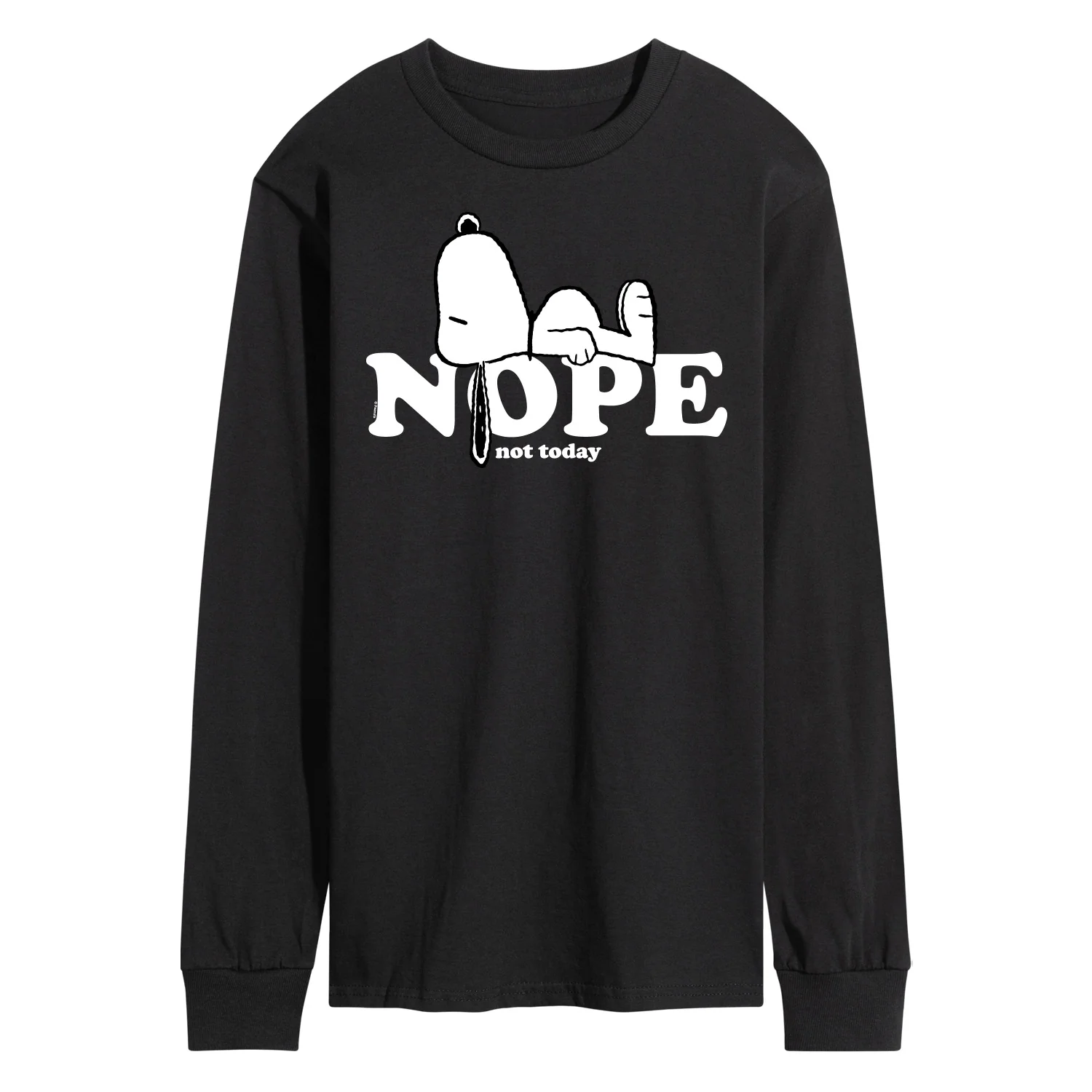 Peanuts - Snoopy Nope Not Today - Men's Long Sleeve Graphic T-Shirt - Image 2