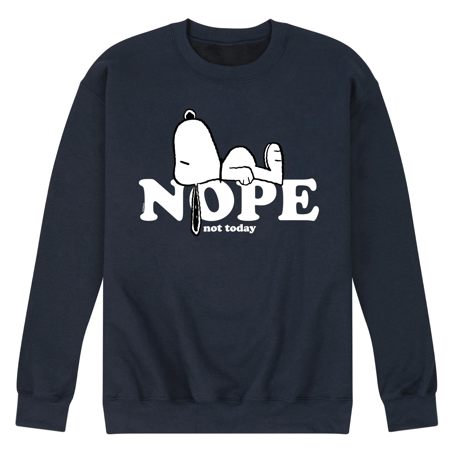 Peanuts - Snoopy Nope Not Today - Men's Crew Fleece Sweatshirt - Image 2