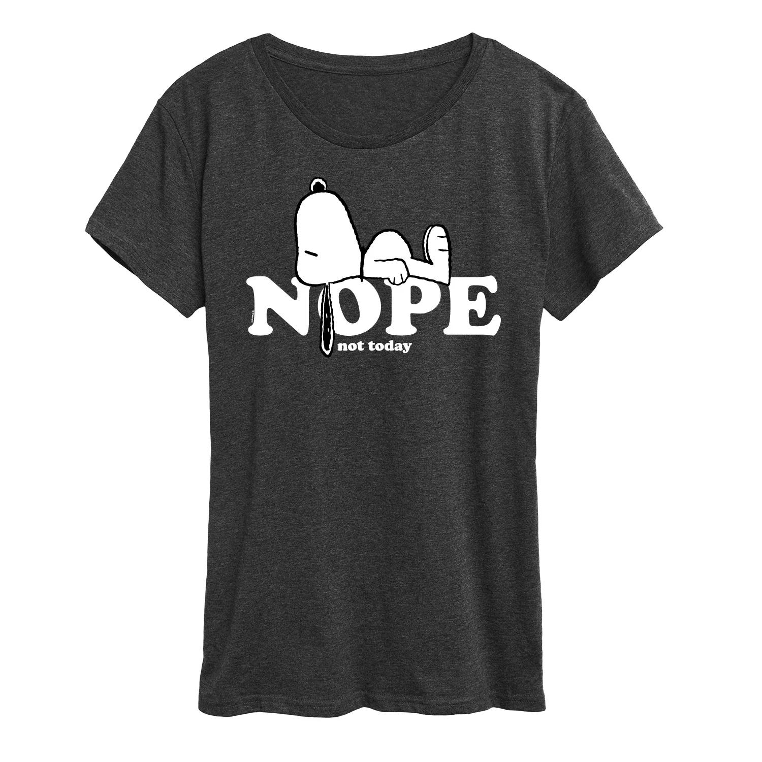 Peanuts - Snoopy Nope Not Today - Women's Short Sleeve Graphic T-Shirt - Image 2