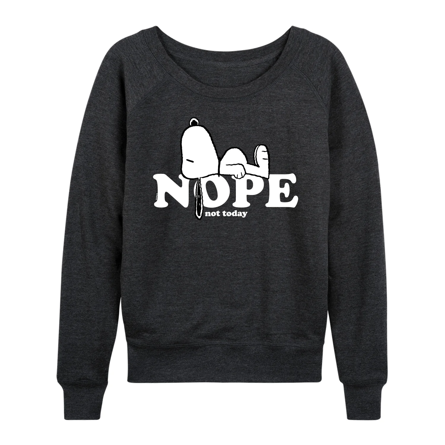 Peanuts - Snoopy Nope Not Today - Women's French Terry Long Sleeve Pullover