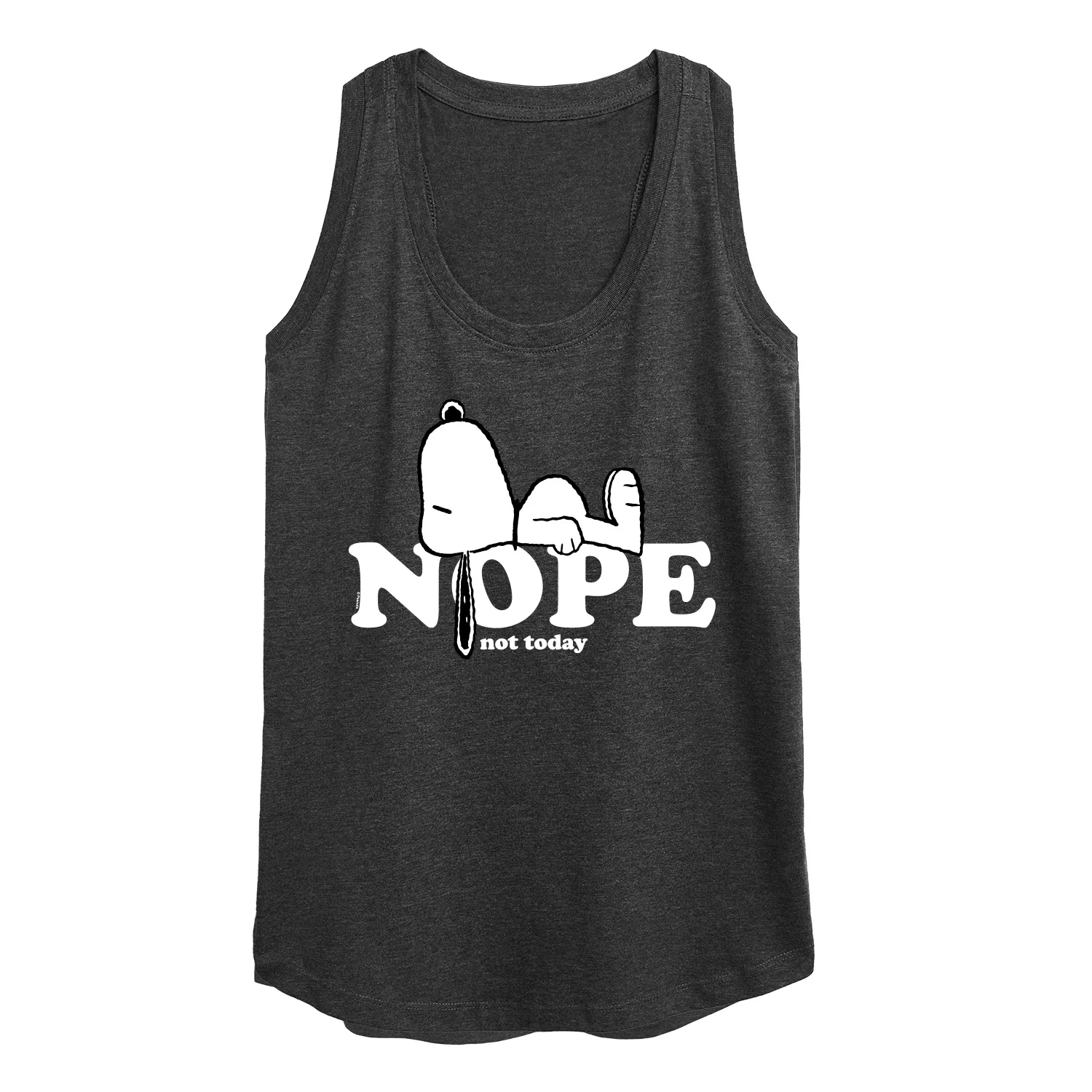 Peanuts - Snoopy Nope Not Today - Women's Racerback Graphic Tank - Image 3