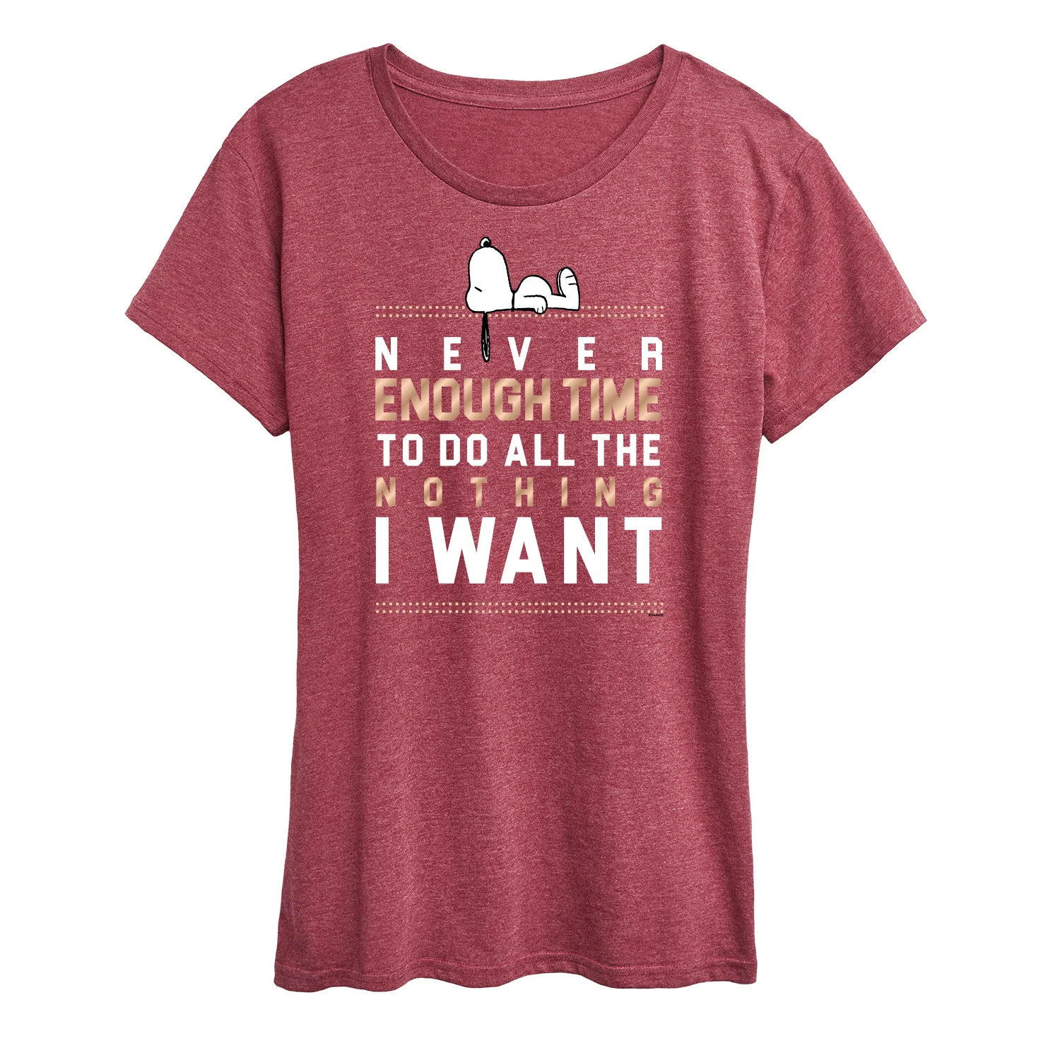 Peanuts - Never Enough Time - Women's Short Sleeve Graphic T-Shirt - Image 3