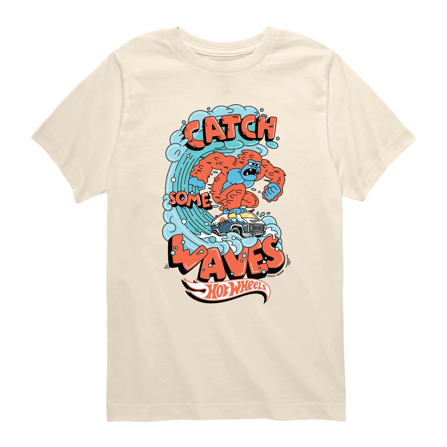 Hot Wheels - Catch Some Waves - Youth Boys Short Sleeve Graphic T-Shirt - Image 3