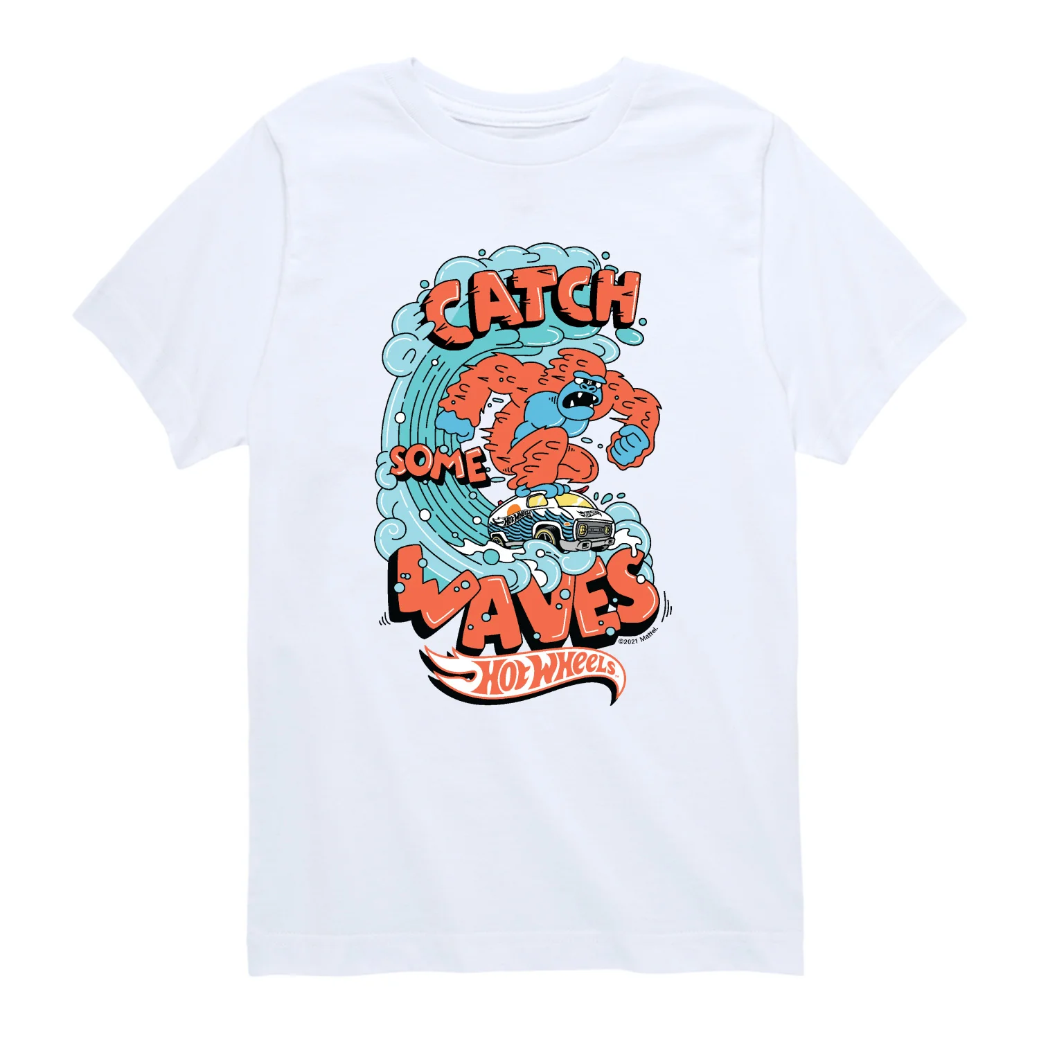 Hot Wheels - Catch Some Waves - Youth Boys Short Sleeve Graphic T-Shirt - Image 5