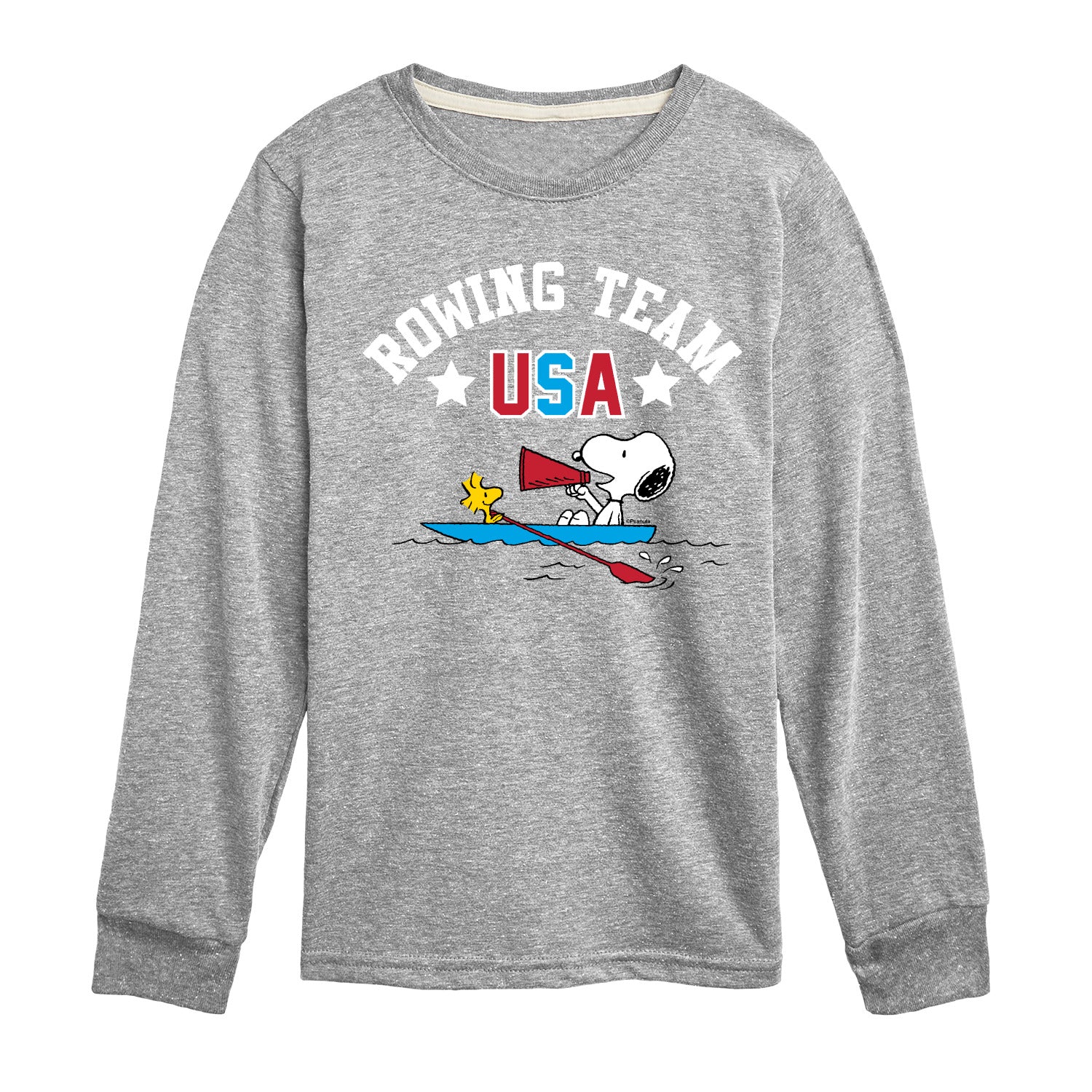 Peanuts - USA Rowing Team - Youth Boys Long Sleeve Graphic T-Shirt